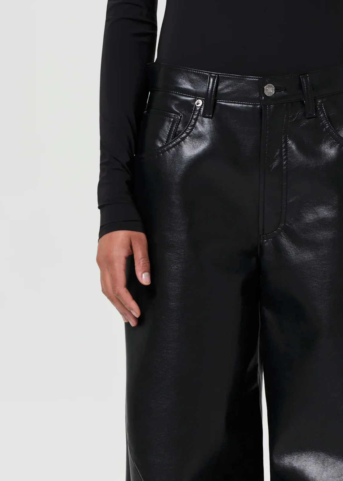 Recycled Leather Twist Jean (Final Sale) - Image 5
