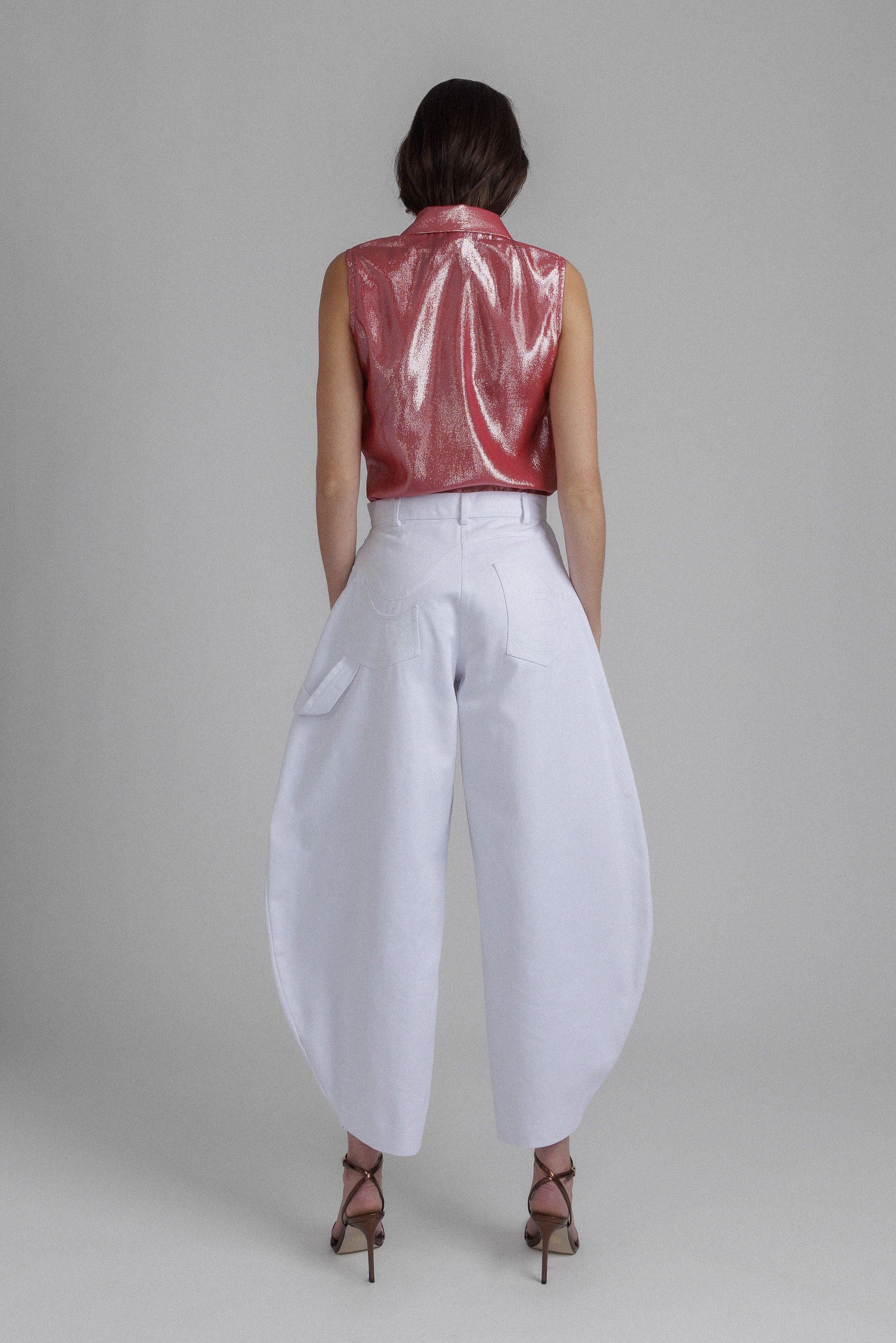 White Balloon Denim Pant - Image 4