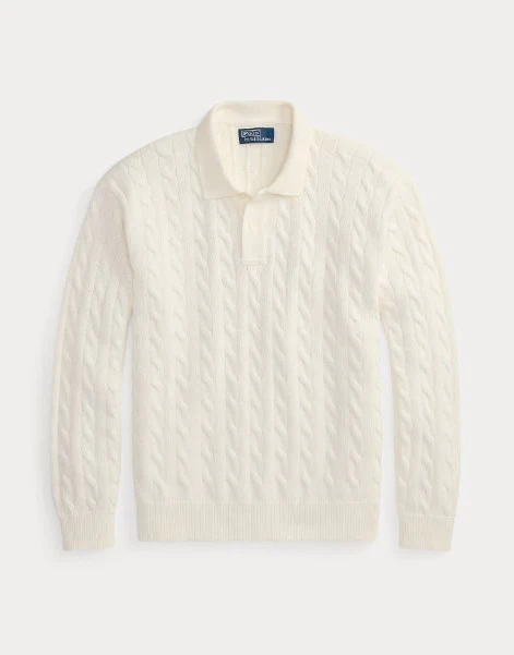 Relaxed Fit Cable-Knit Cotton Sweater - Image 2