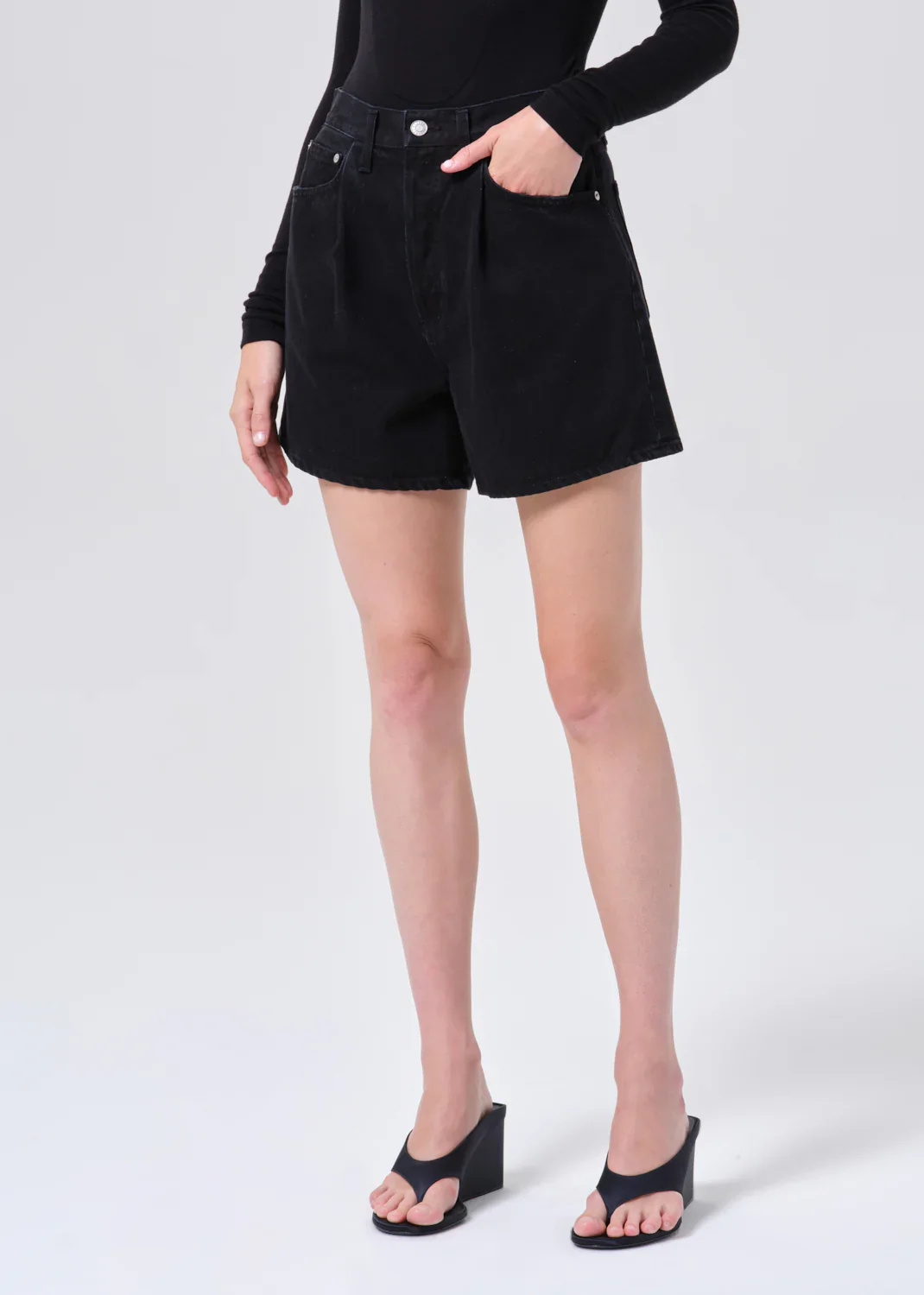 Rhoda Pleated A-Line Short Holt - Image 3