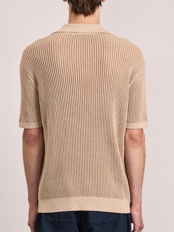 Rino Cotton Blend Polo Beige - Image 3