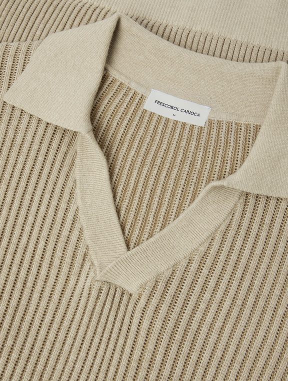 Rino Cotton Blend Polo Beige - Image 4