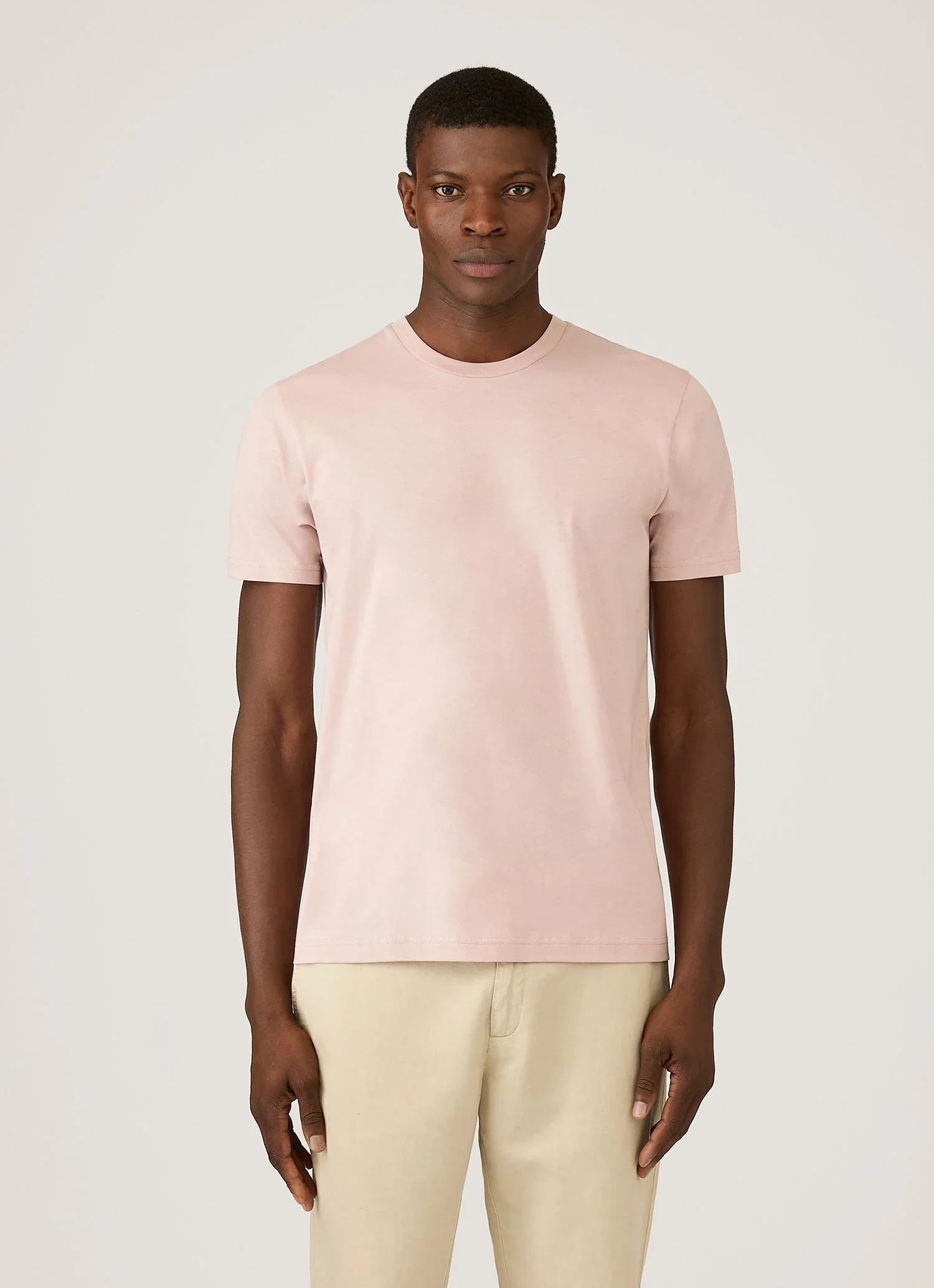 Riviera Midweight T-Shirt In Pale Pink - Image 2