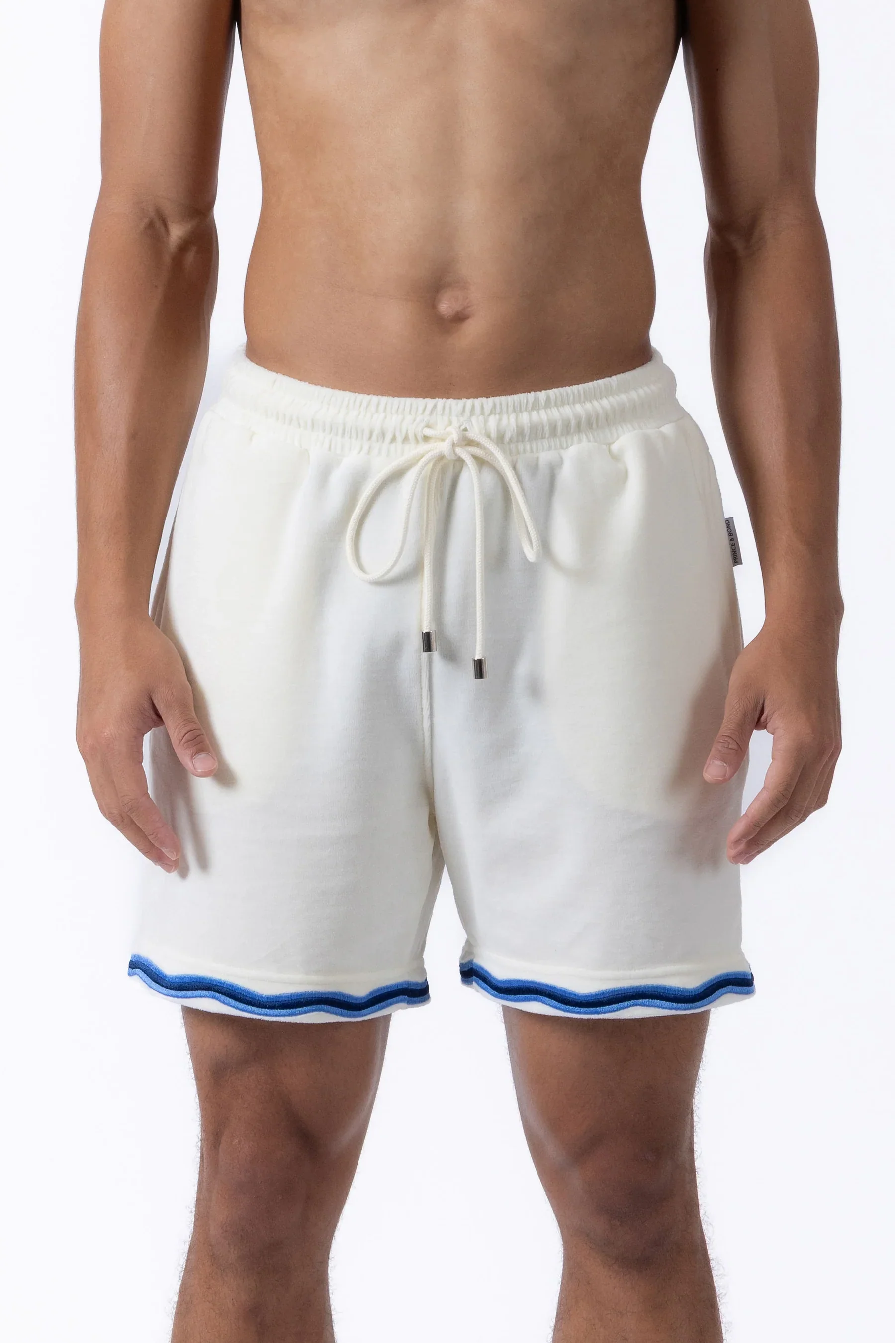 Riviera Wave Embroidered Terry Shorts - Image 3