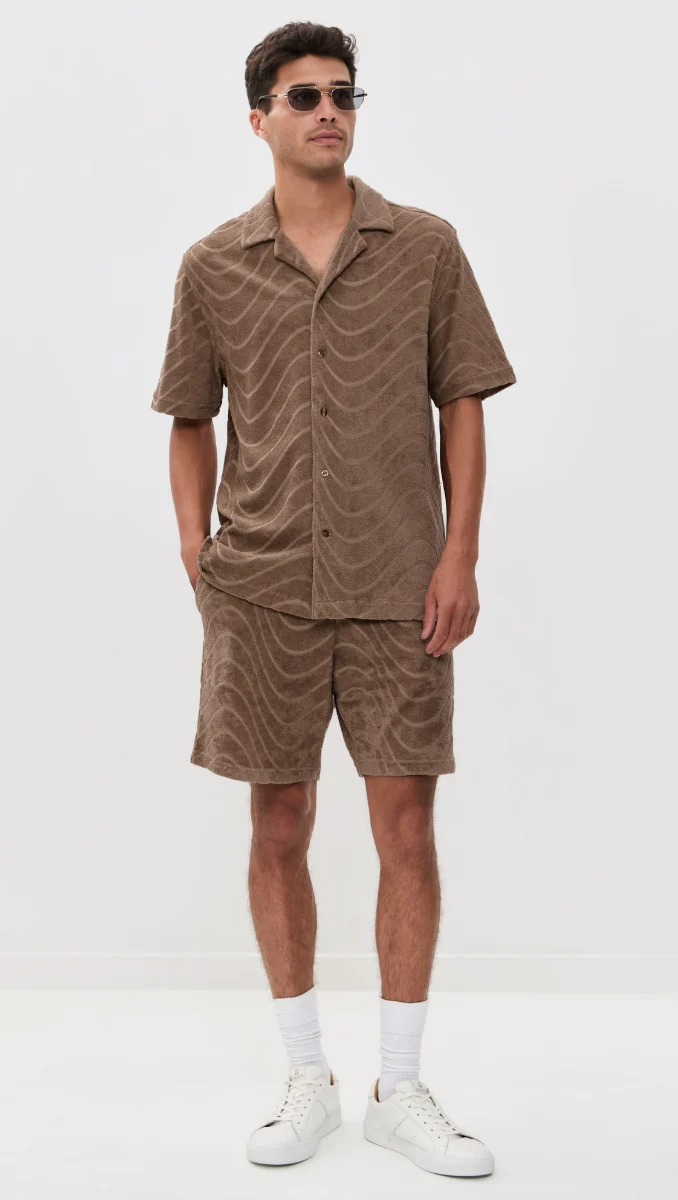 Augusto Cotton Blend Fibra Jacquard Short - Image 4
