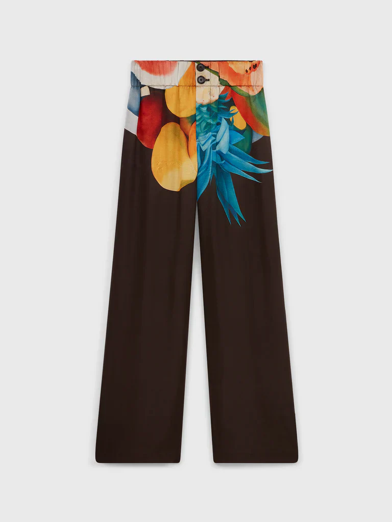 Salpicon Brown Silk Pants - Image 3