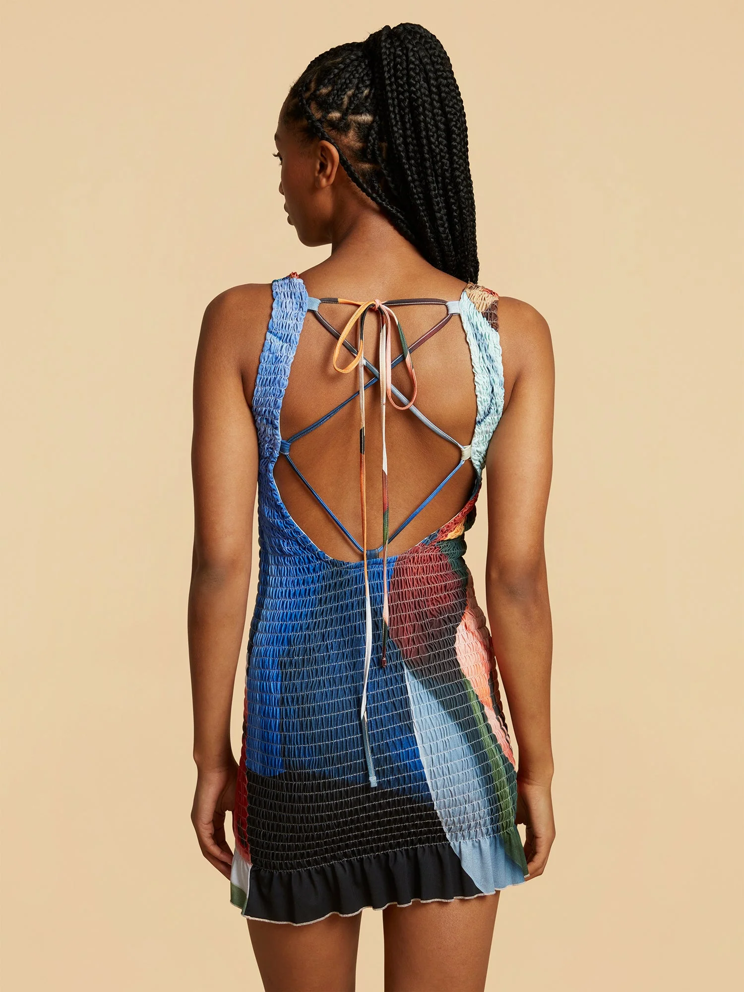 Salpicon Ruched Mini Dress - Image 2