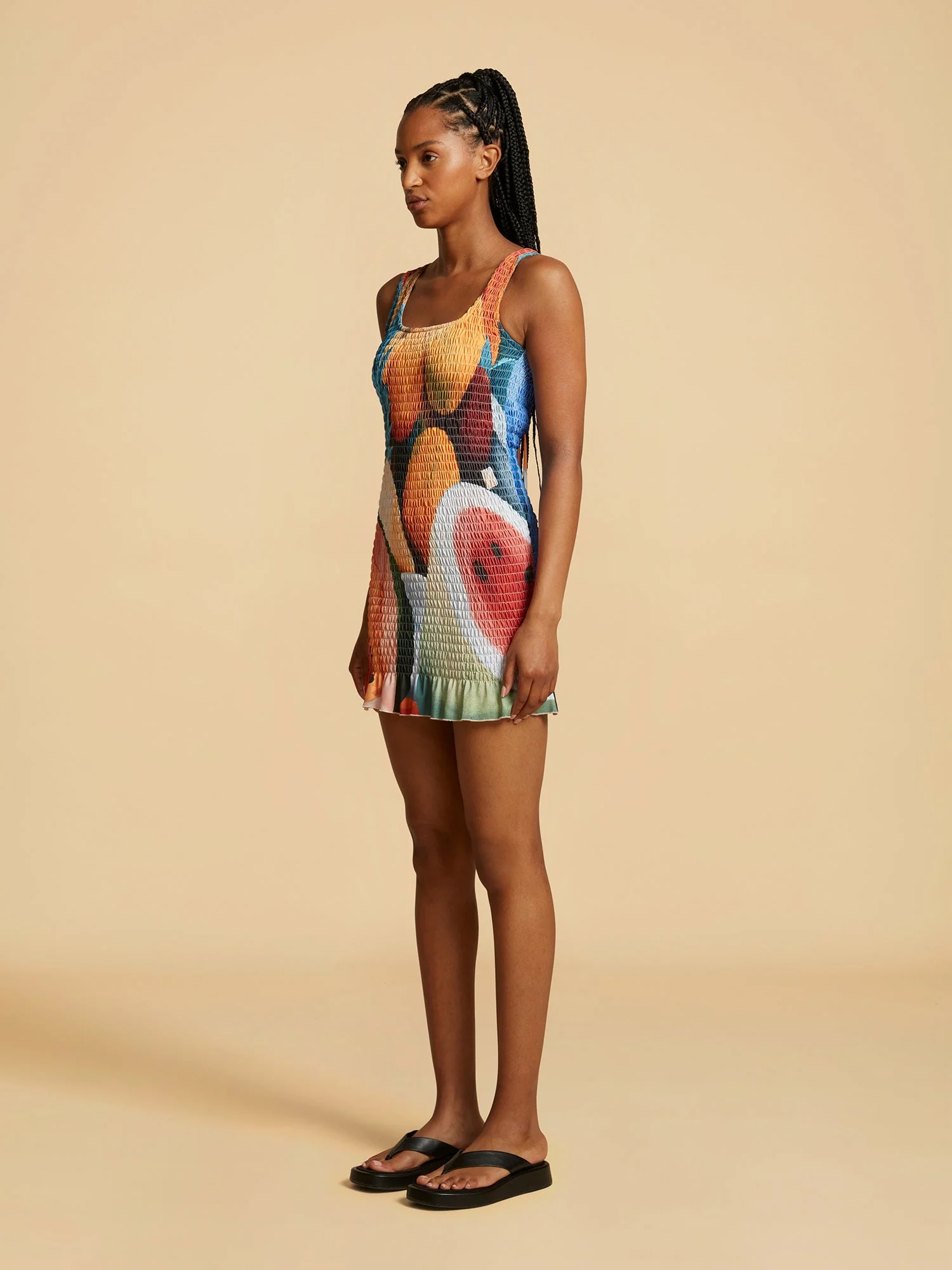 Salpicon Ruched Mini Dress - Image 3