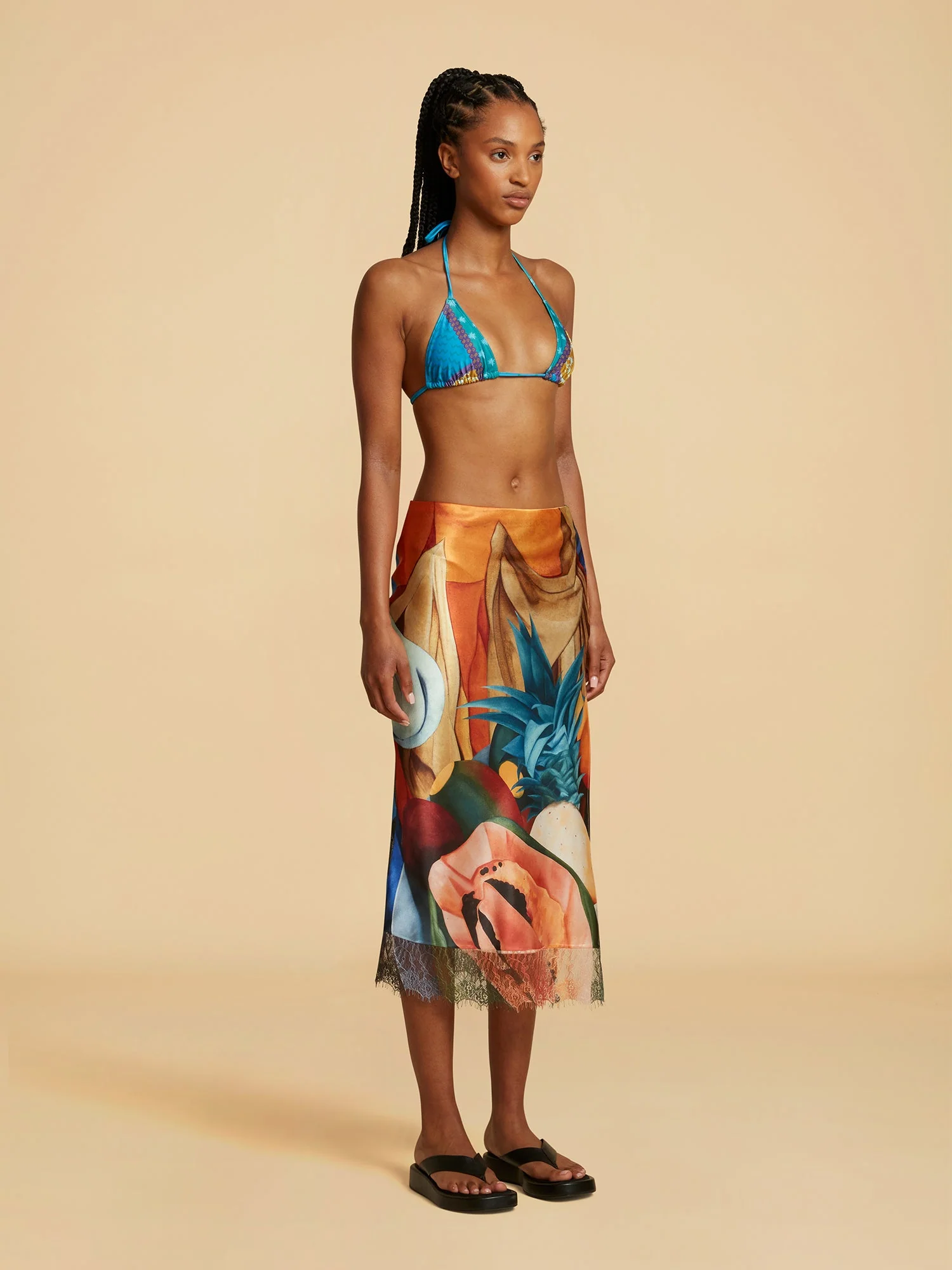 Salpicon Silk Long Skirt - Image 3