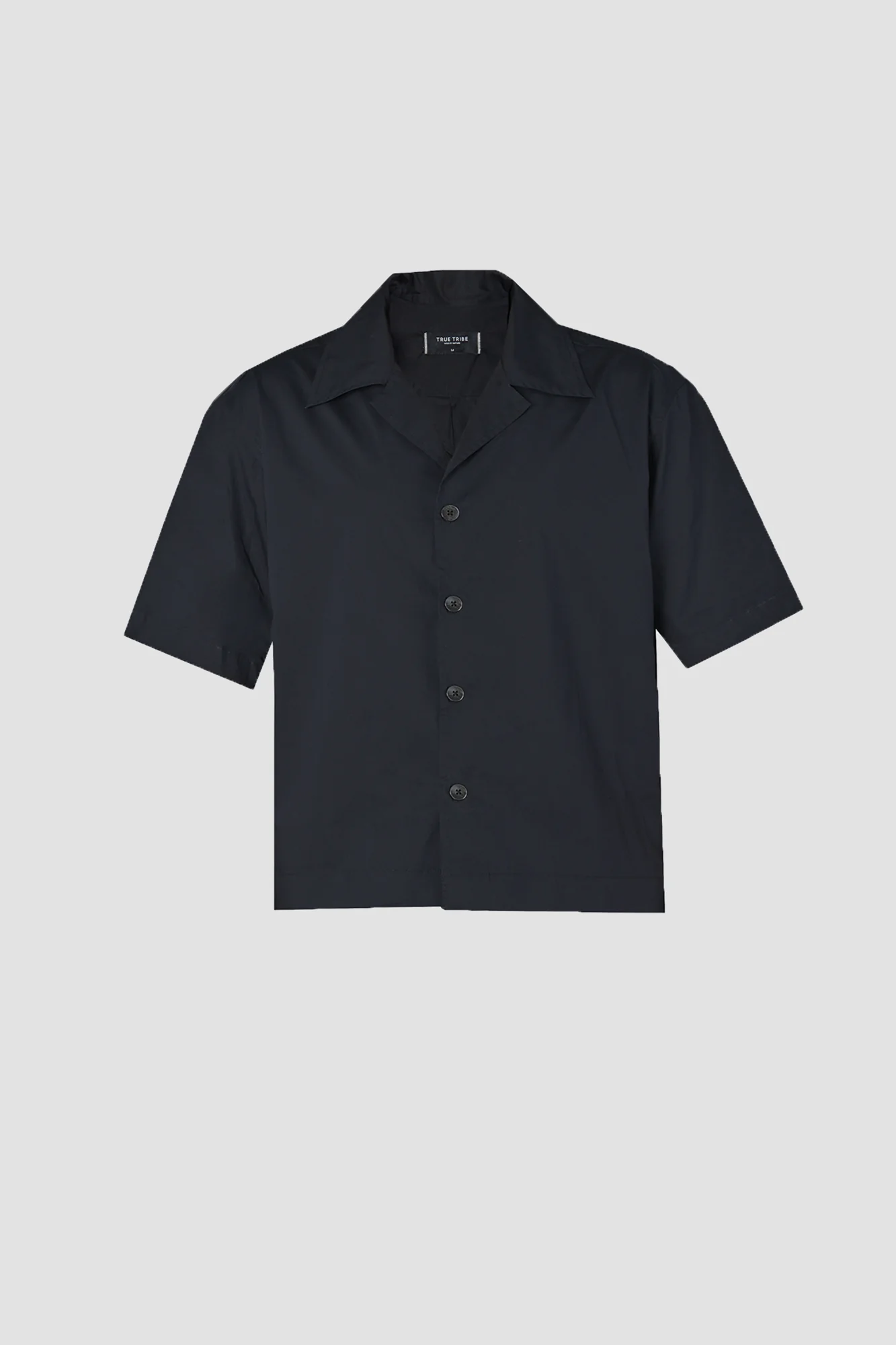 Saulo Cuban Shirt Smooth Weave Black (Final Sale) - Image 4