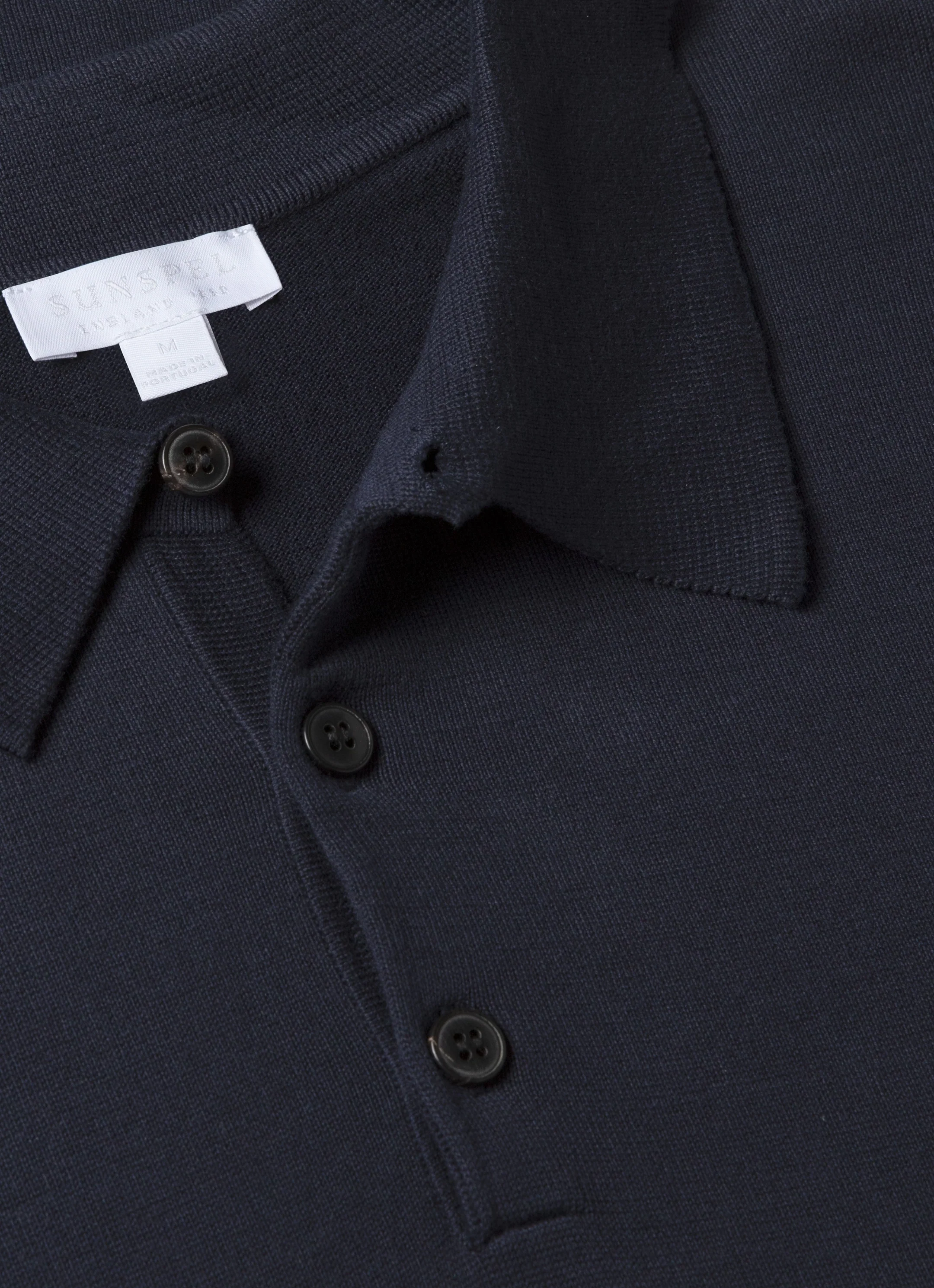 Sea Island Cotton Knit Polo Shirt - Image 3
