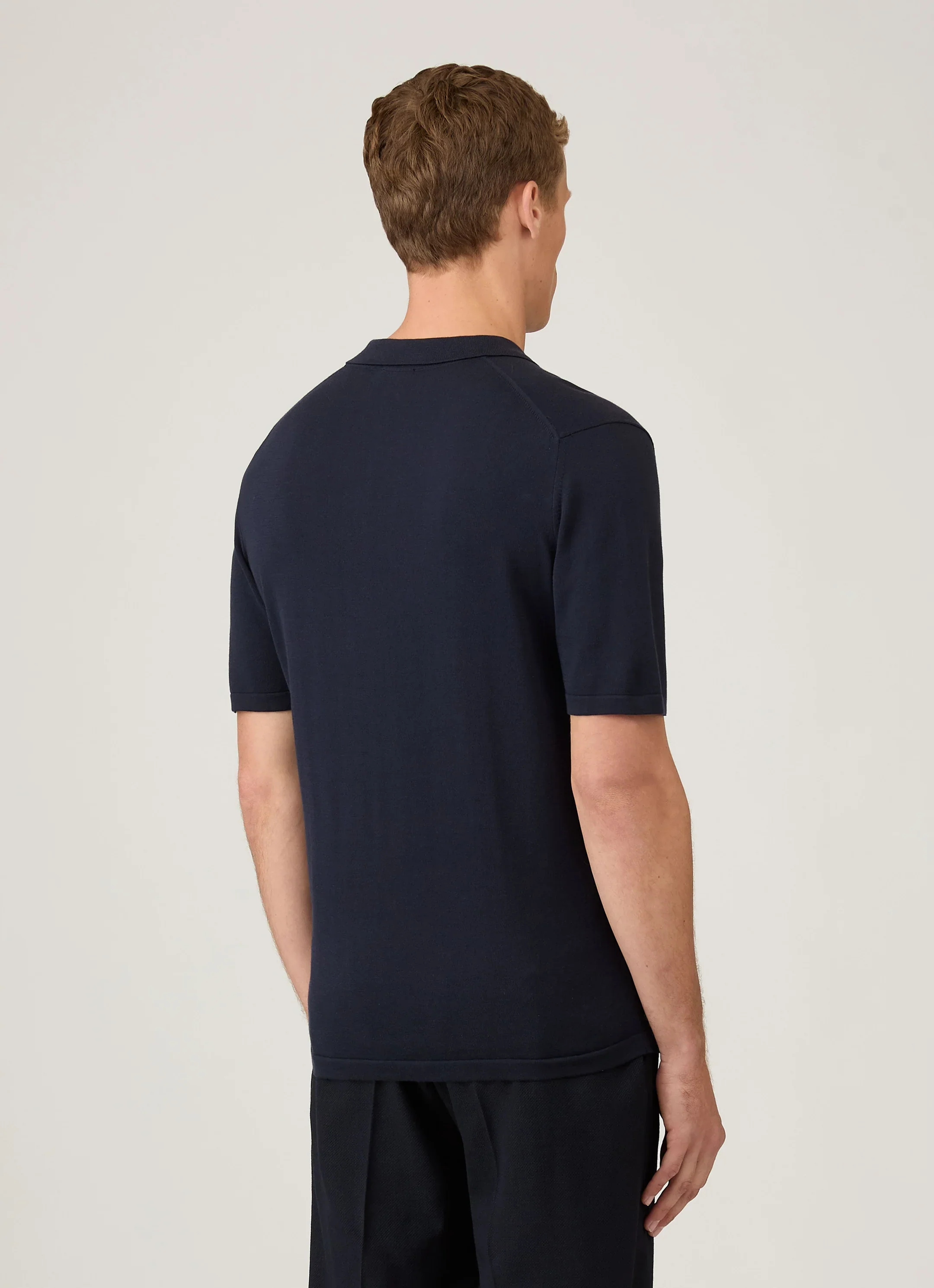 Sea Island Cotton Knit Polo Shirt - Image 4