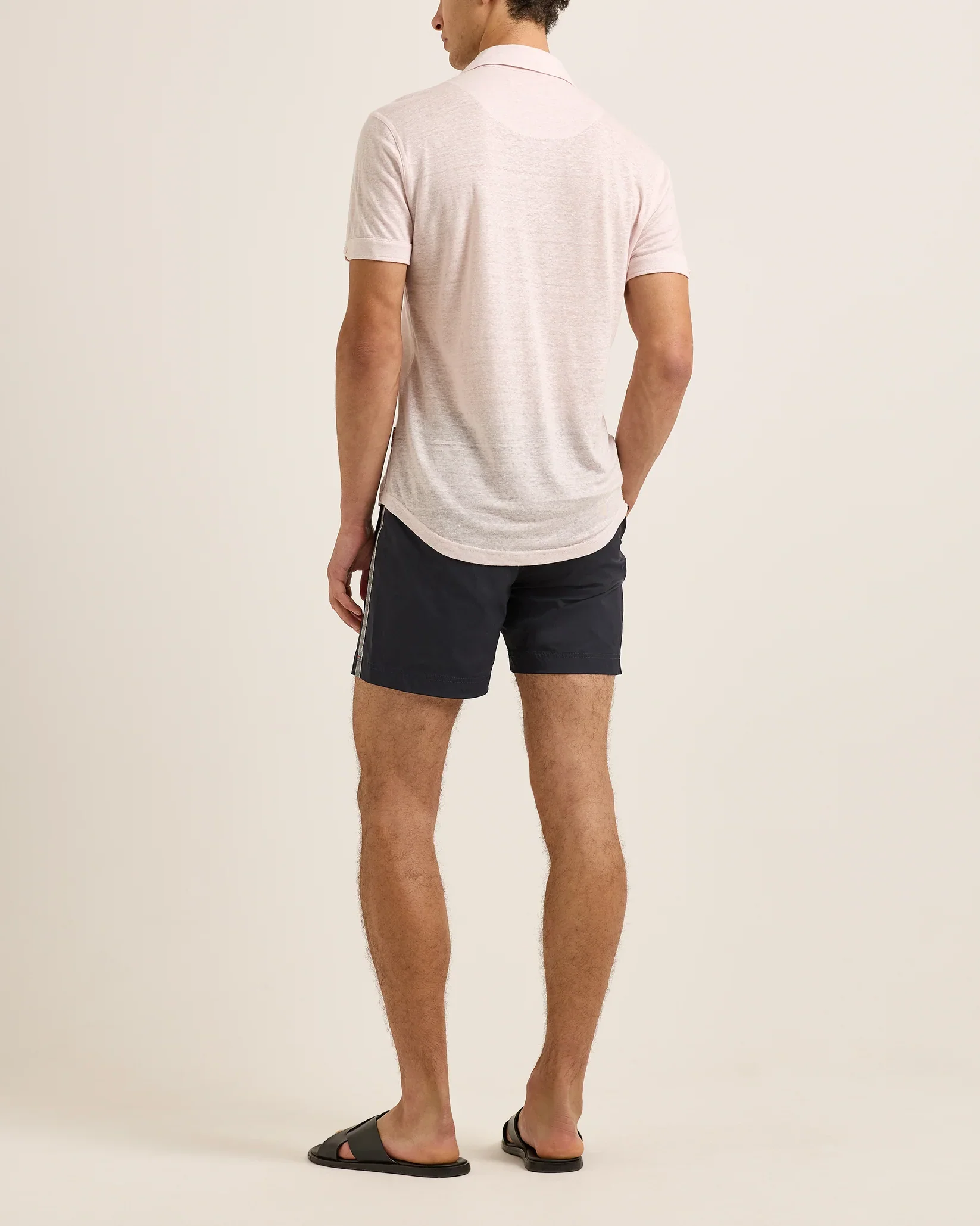 Sebastian Linen Polo Macaron Pink - Image 3