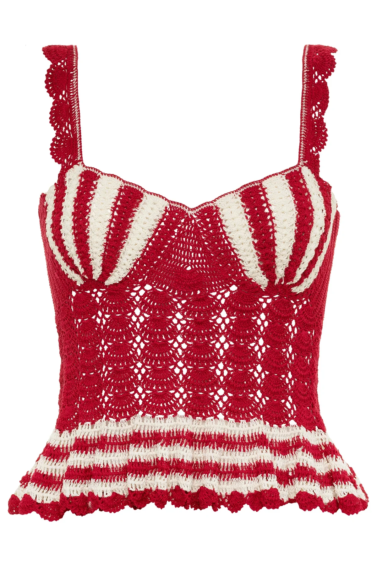 Shell Crochet Top  Red (Final Sale) - Image 3