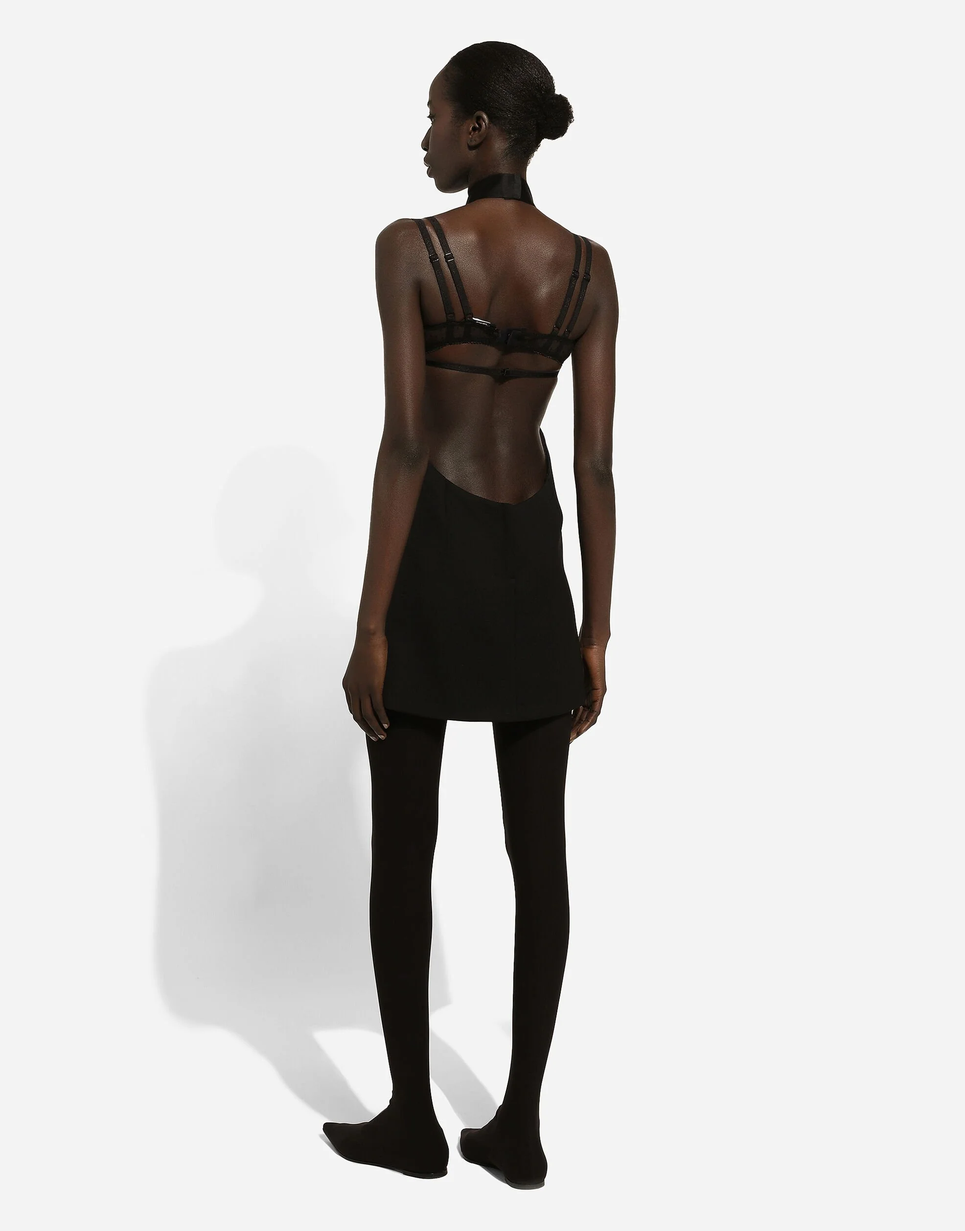 Short Woolen Dress with Rare Neckline (Final Sale) - Image 3