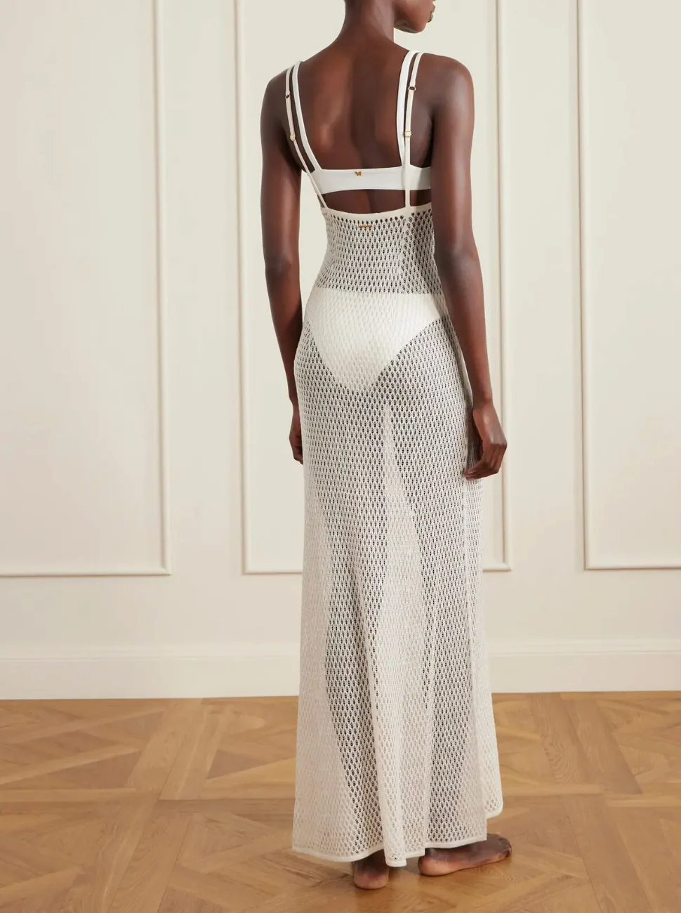 Silk Crochet Maxi Dress - Image 3