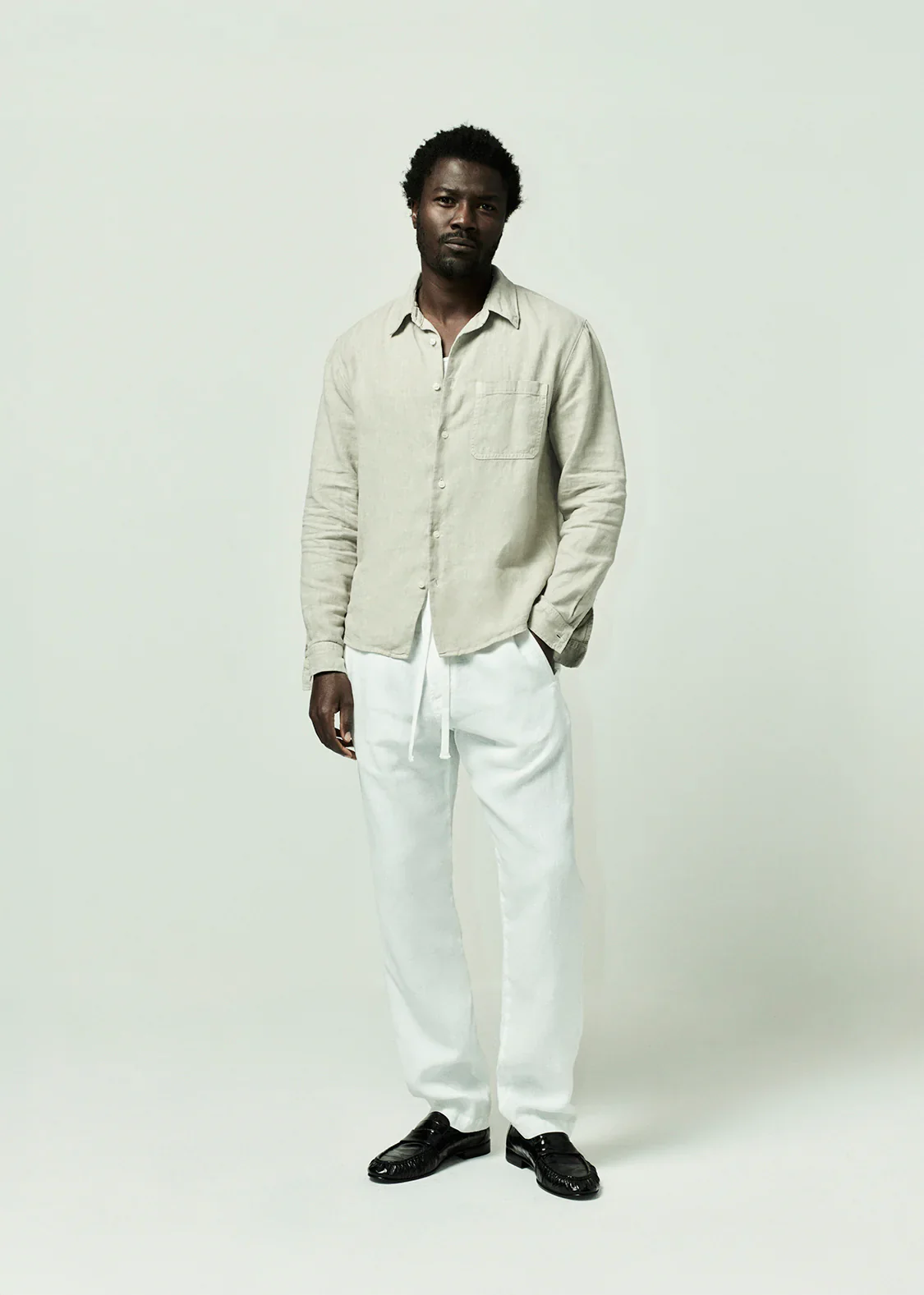 Single Pocket Linen Workshirt - Image 7