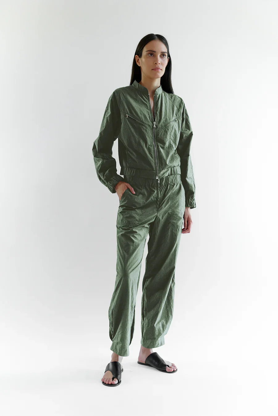 Sofiya Japanese Eco Nylon Bomber Jacket - Image 2