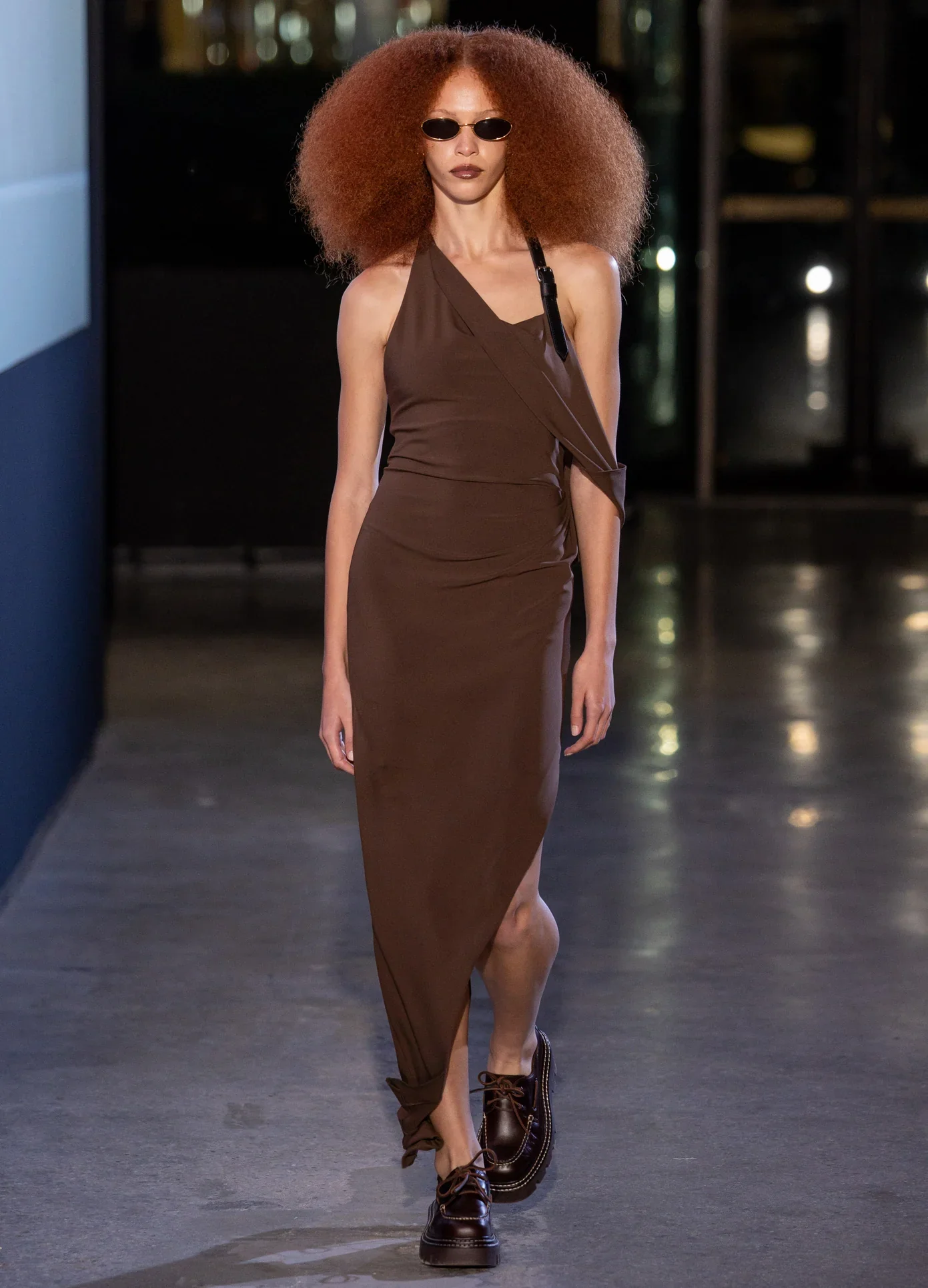 Soft Drape Cowl Midi Dress - Image 2