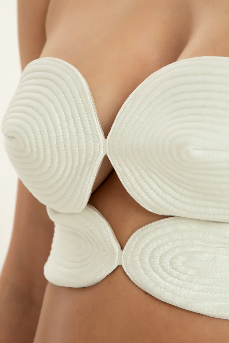 Solid High Leg Matelasse Swimsuit (Final Sale) - Image 3