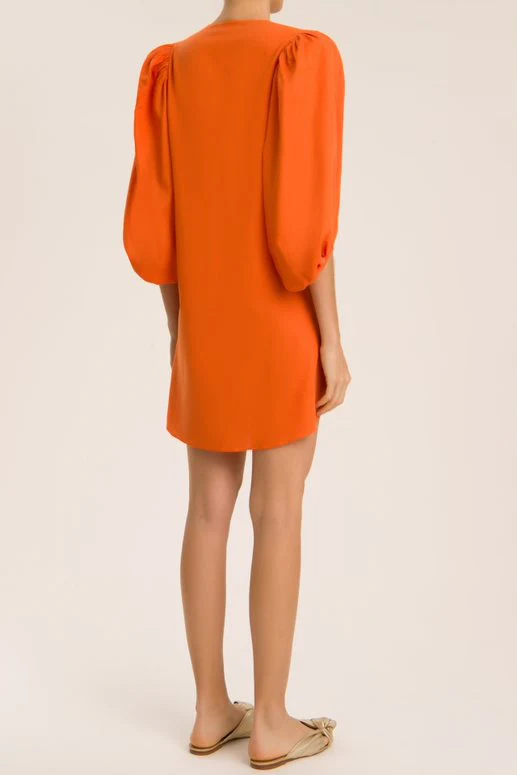Solid Shirt with Voluminous Sleeve and Knot (Final Sale) - Image 3