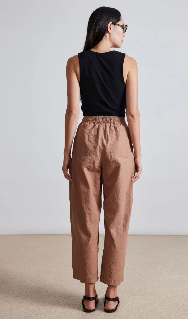Spa Pleat Pant Deep Khaki - Image 3