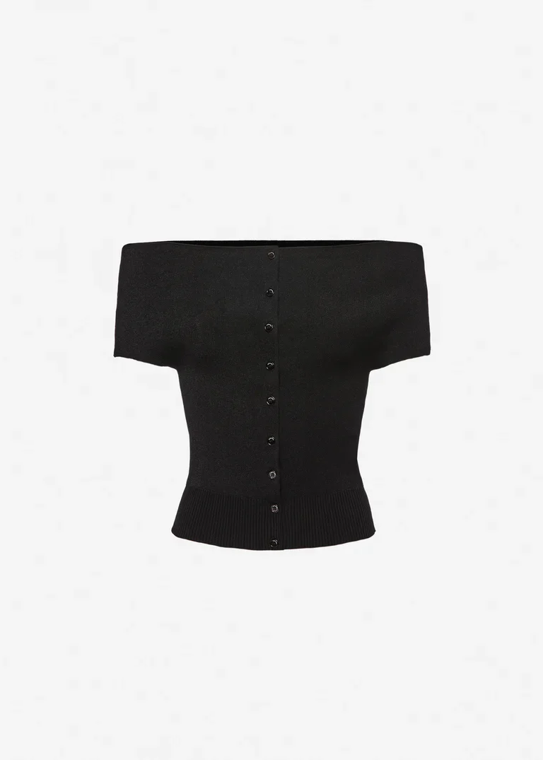 SS26 Knitwear 10 Top Black - Image 3