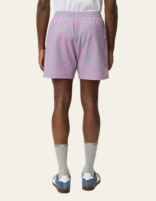 Stan Stripe Seersucker Swim Shorts Pink - Image 4