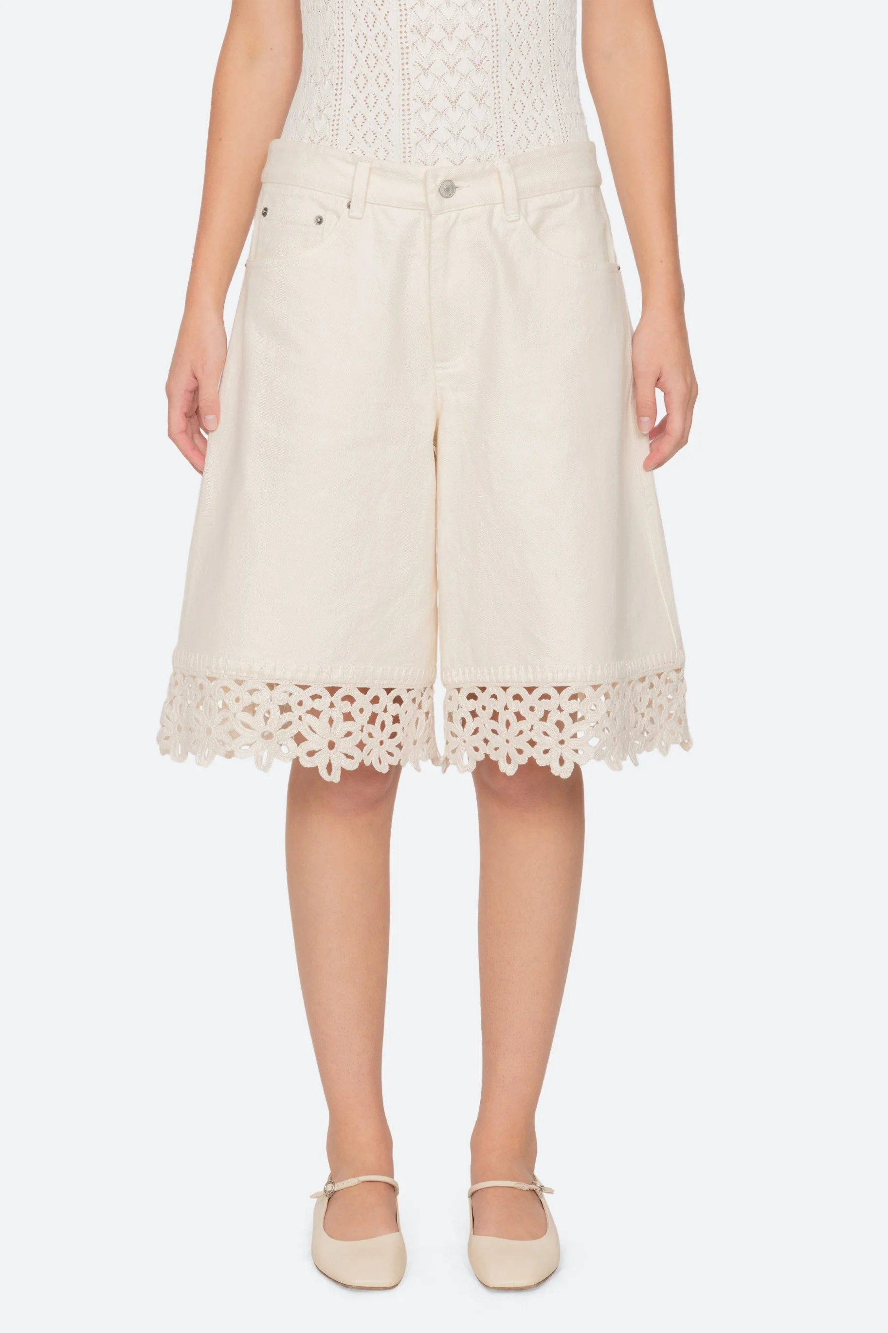 STASIA DENIM JEAN CAPRIS CREAM - Image 3