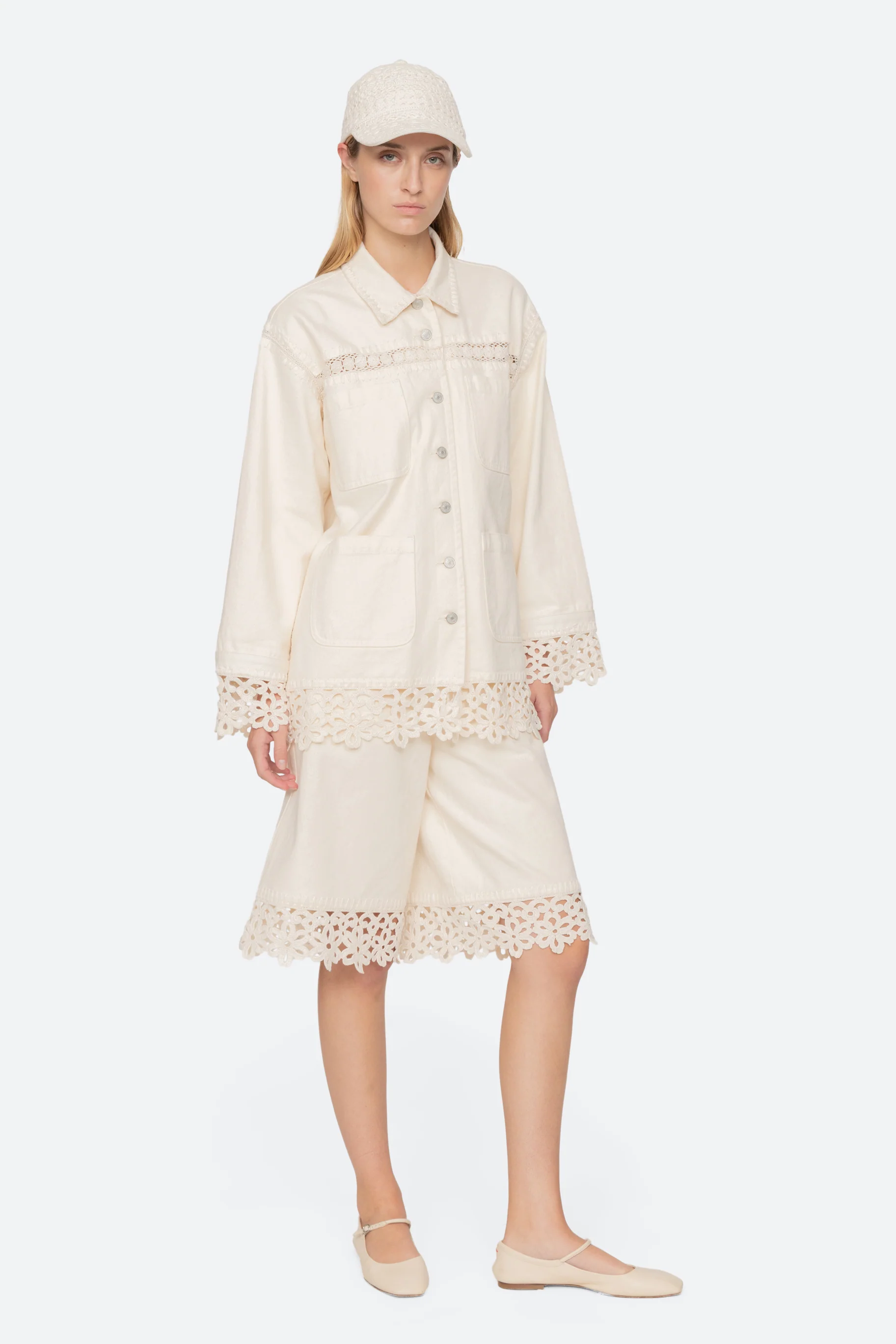 STASIA DENIM JEAN CAPRIS CREAM - Image 8