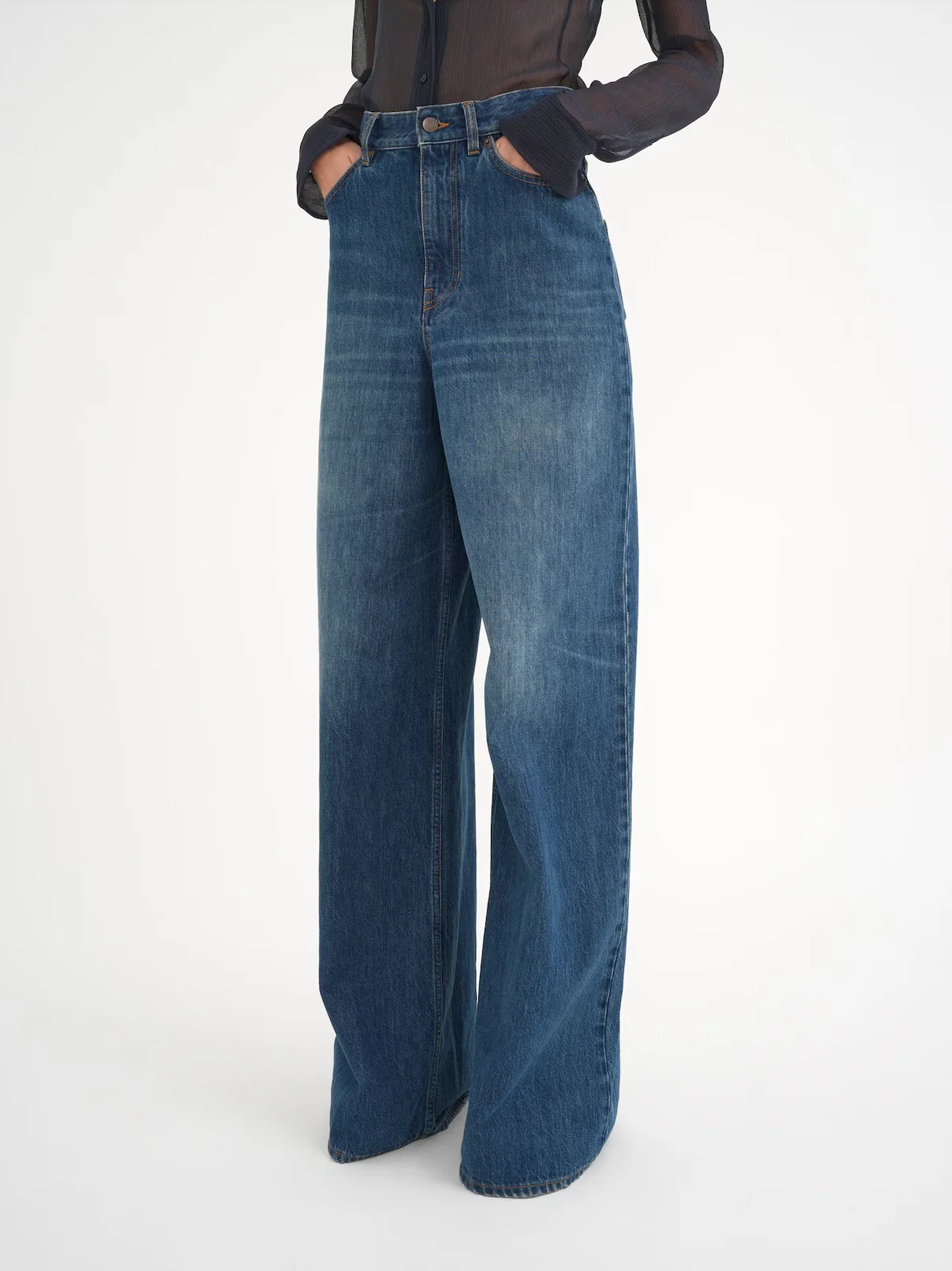 Wide-leg jeans in denim - Image 2