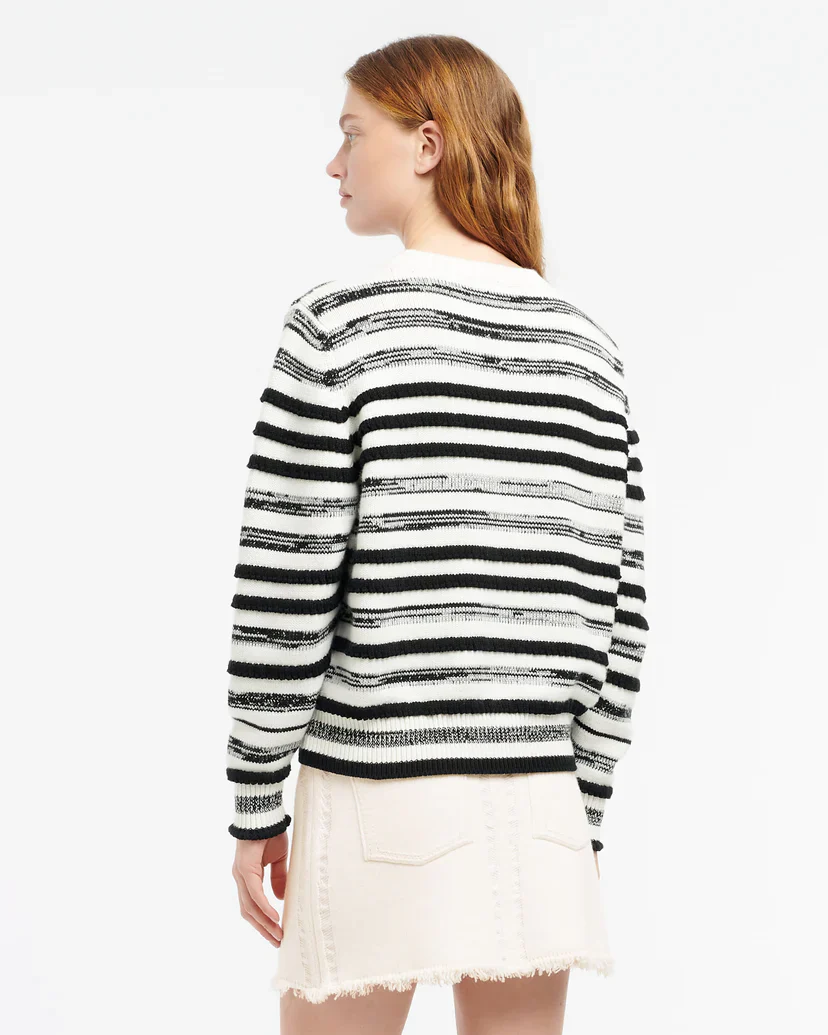 Striped Cashmere and Cotton Round-Neck Jumper (Final Sale) - Image 2