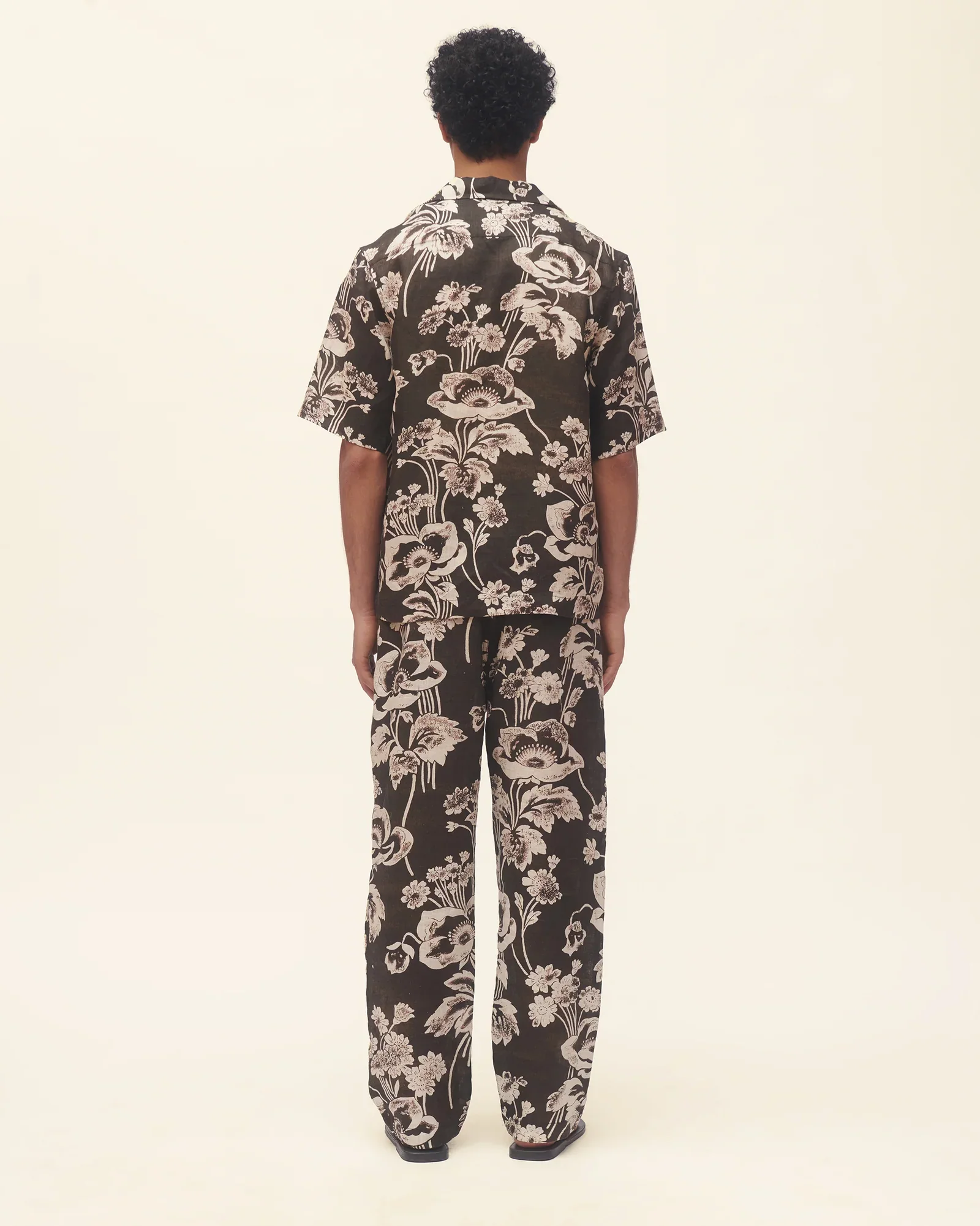 Painted Peonies Bowling Shirt - Image 3