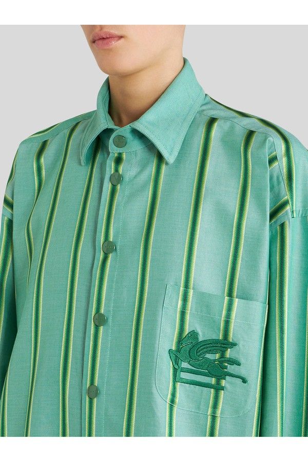 Striped Shirt Dress with Pegasus Logo (Final Sale) - Image 3