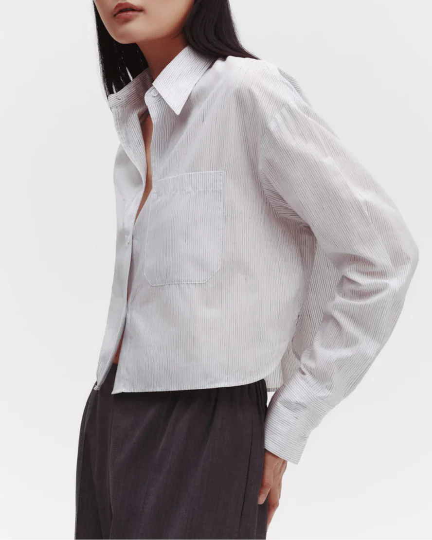 Little Big Joe Shirt White/ Charcoal - Image 3