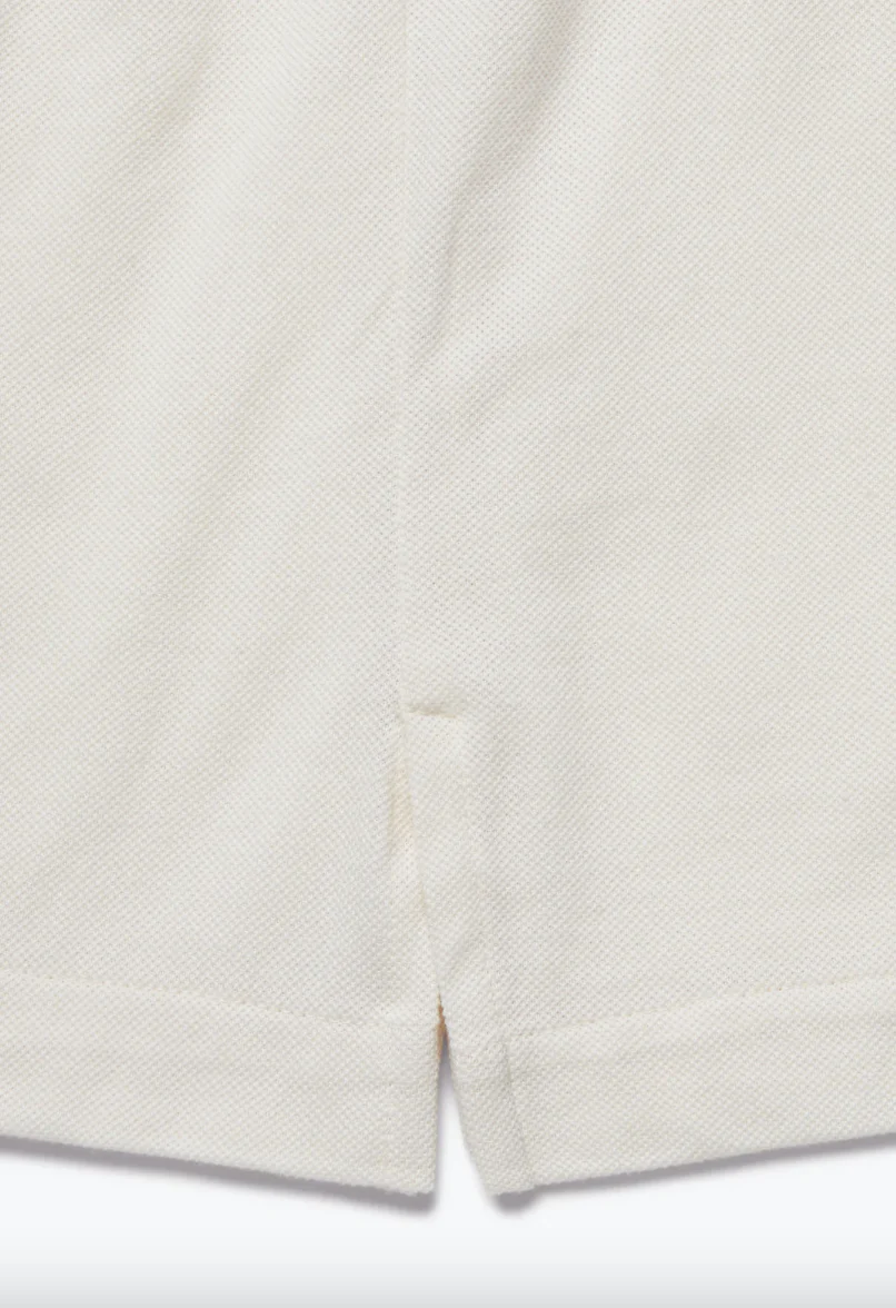 Cotton Silk Pique T-Shirt in Ivory (Final Sale) - Image 5
