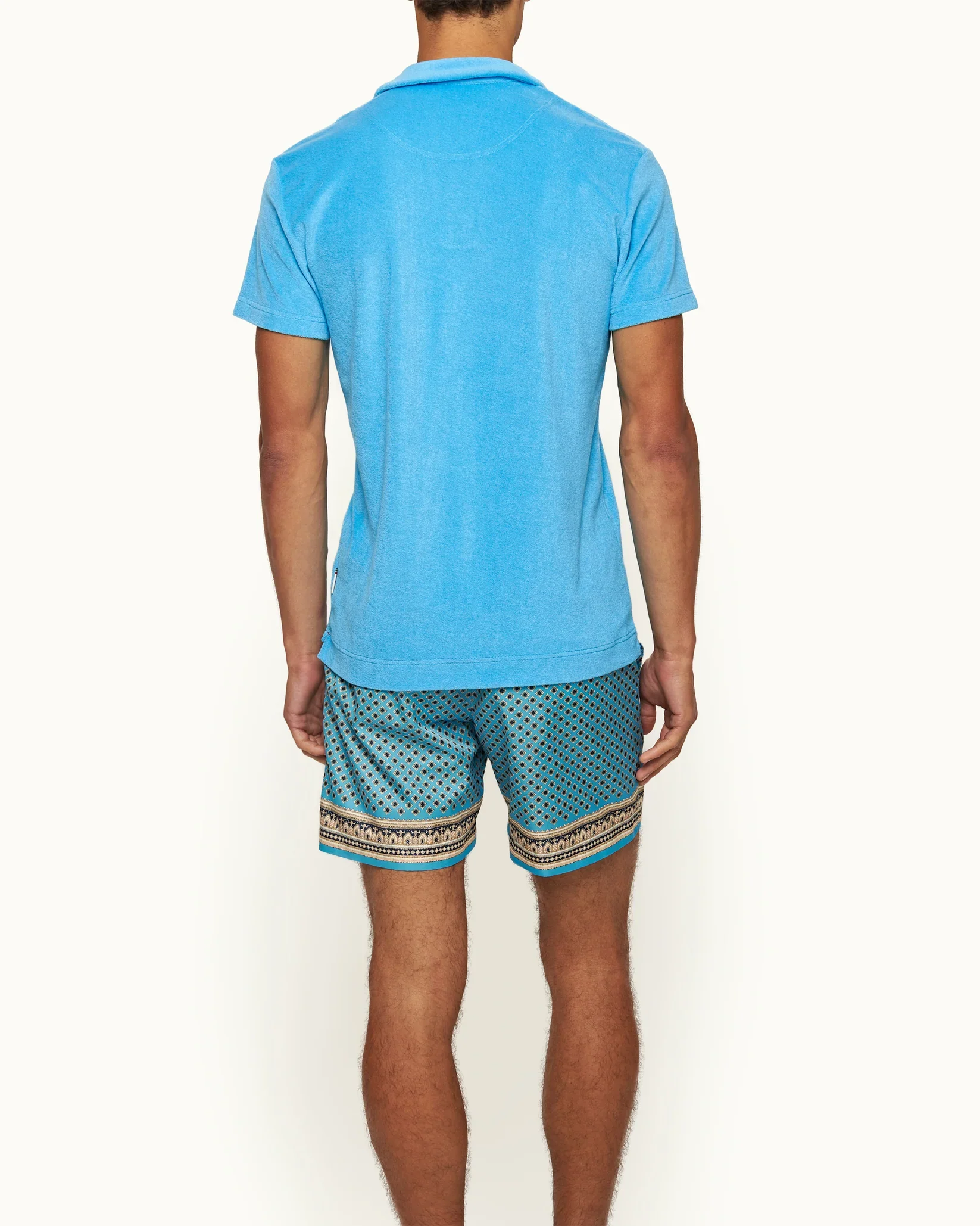Terry Toweling Polo Aqua (Final Sale) - Image 2