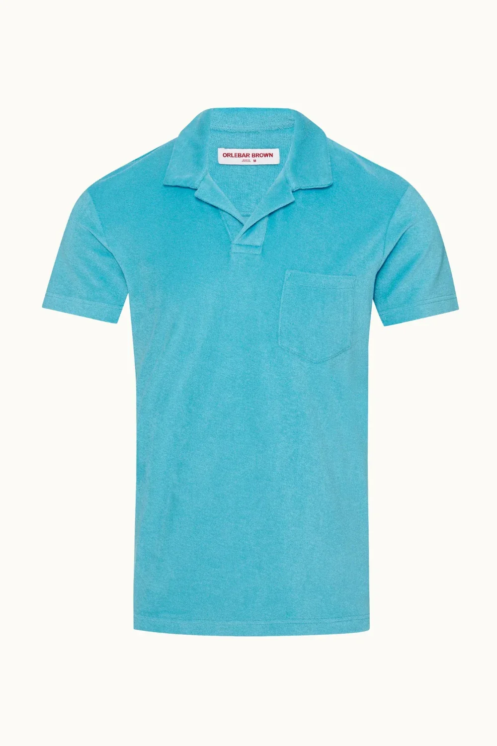 Terry Toweling Polo Aqua (Final Sale) - Image 3