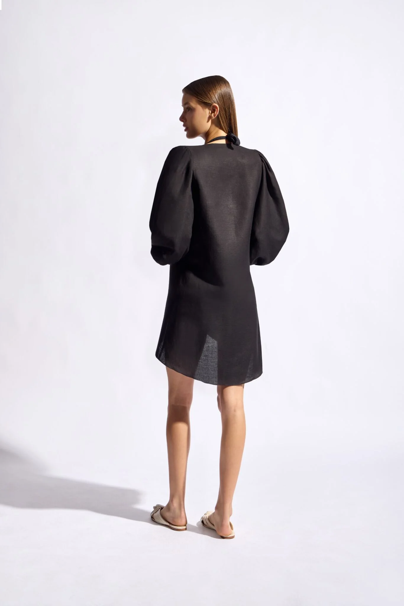 Timeless Shirt With Voluminous Sleeves Black - Image 4