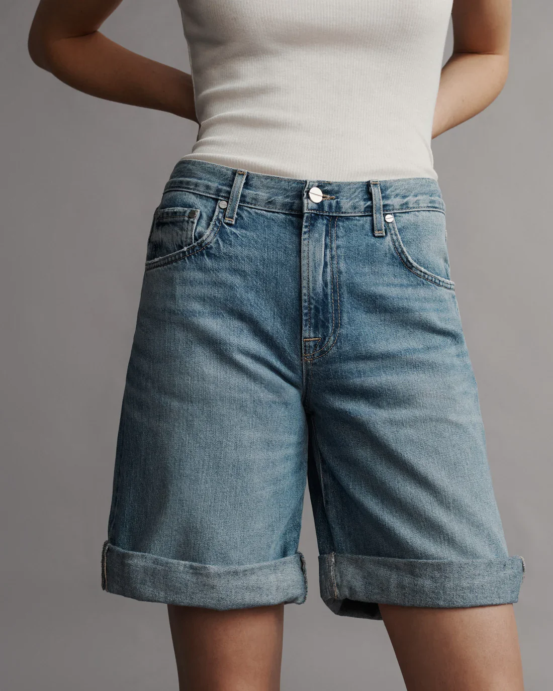 Timmie Shorts Vintage Wash Denim - Image 2