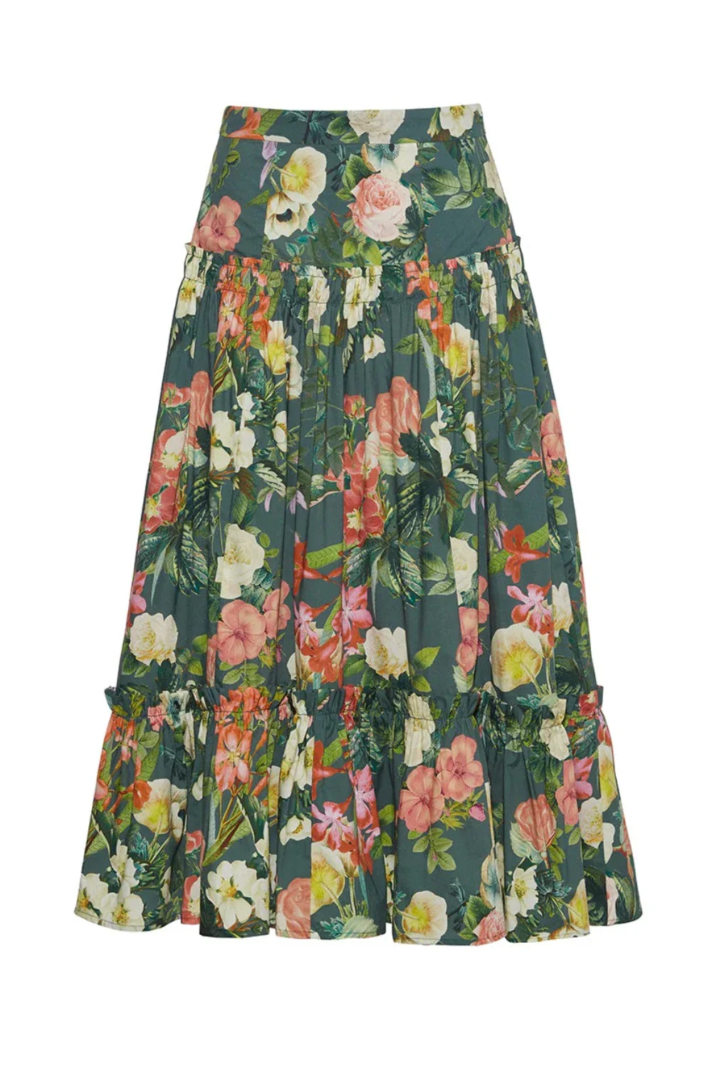 Tisbury Skirt Kingston Floral Olive (Final Sale) - Image 2