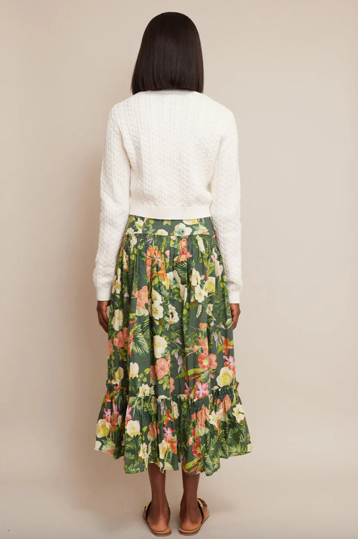 Tisbury Skirt Kingston Floral Olive (Final Sale) - Image 3