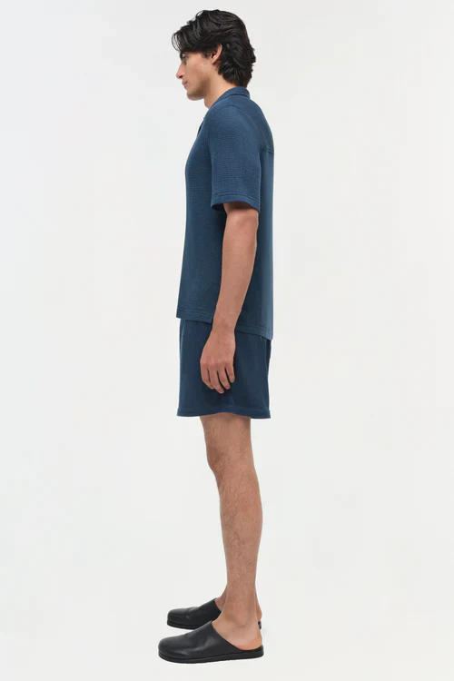Troy Wool Silk Shirt Midnight - Image 2