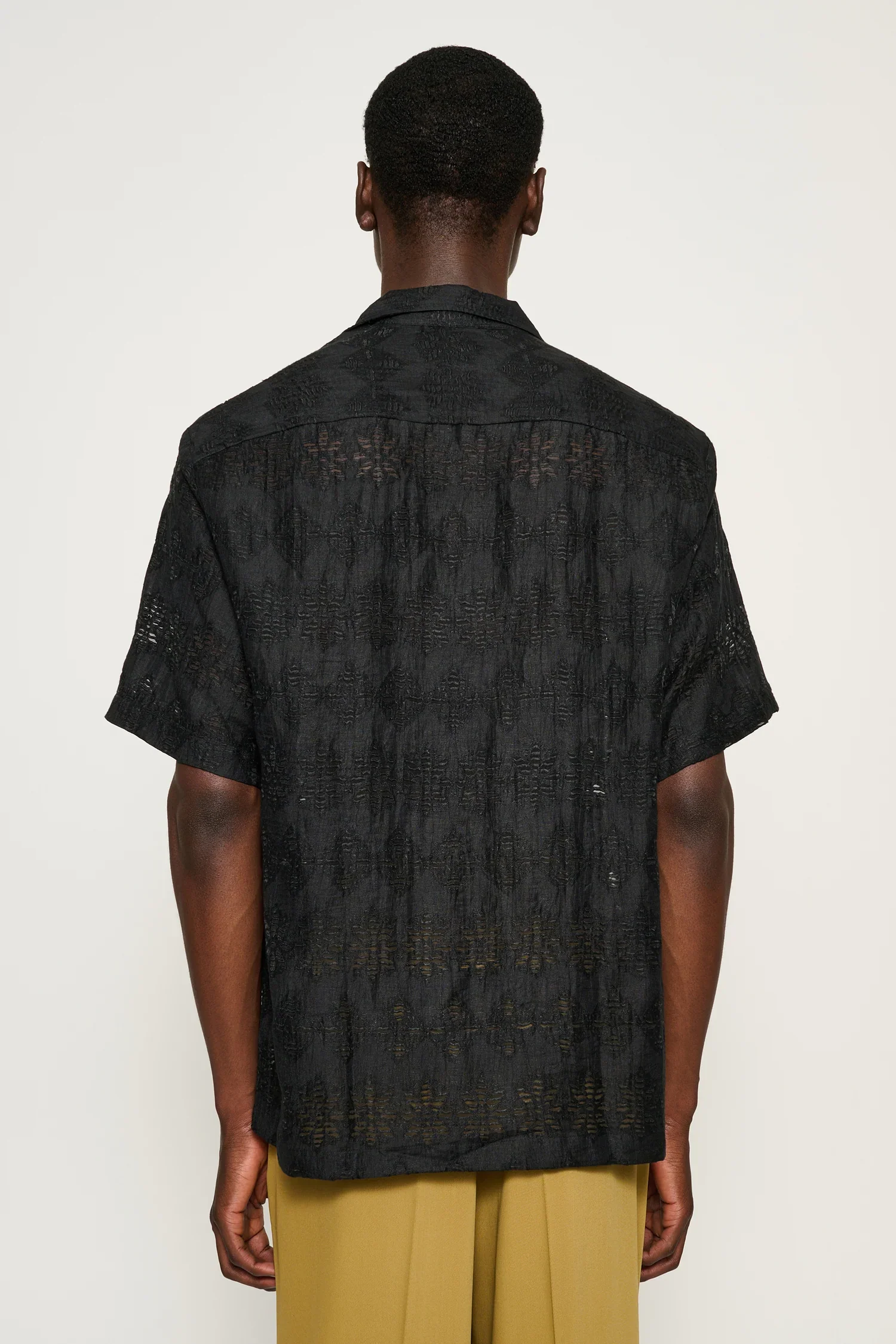 Ture Floral Camp Collar Shirt Black - Image 3