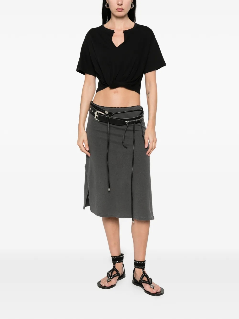 Twisted Front Tee Black - Image 3