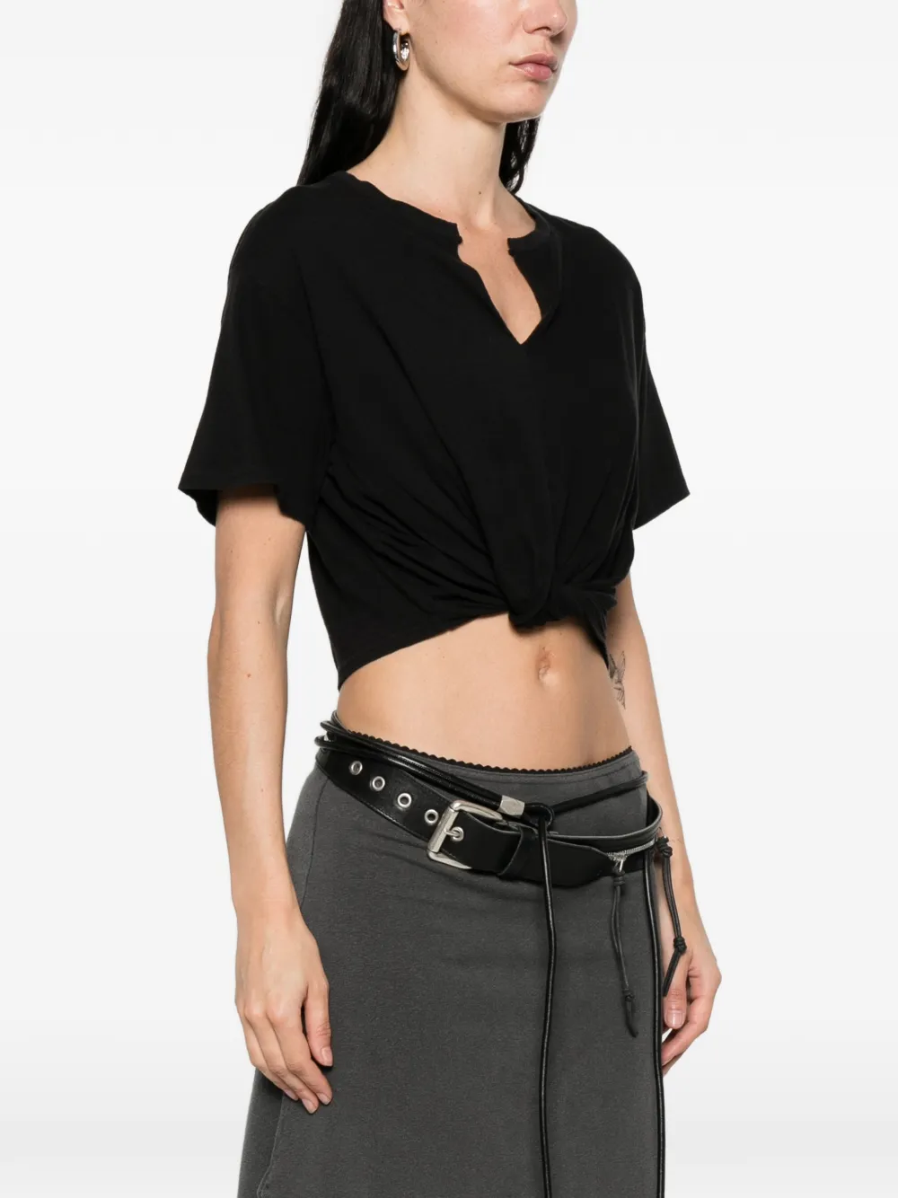 Twisted Front Tee Black - Image 4