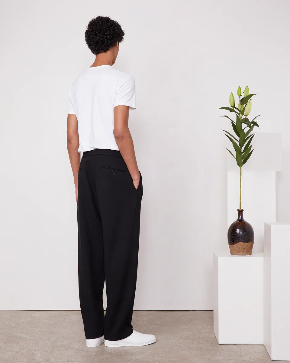 Walter Italian Jersey Cotton Wool Pants Dark Navy (Final Sale) - Image 3
