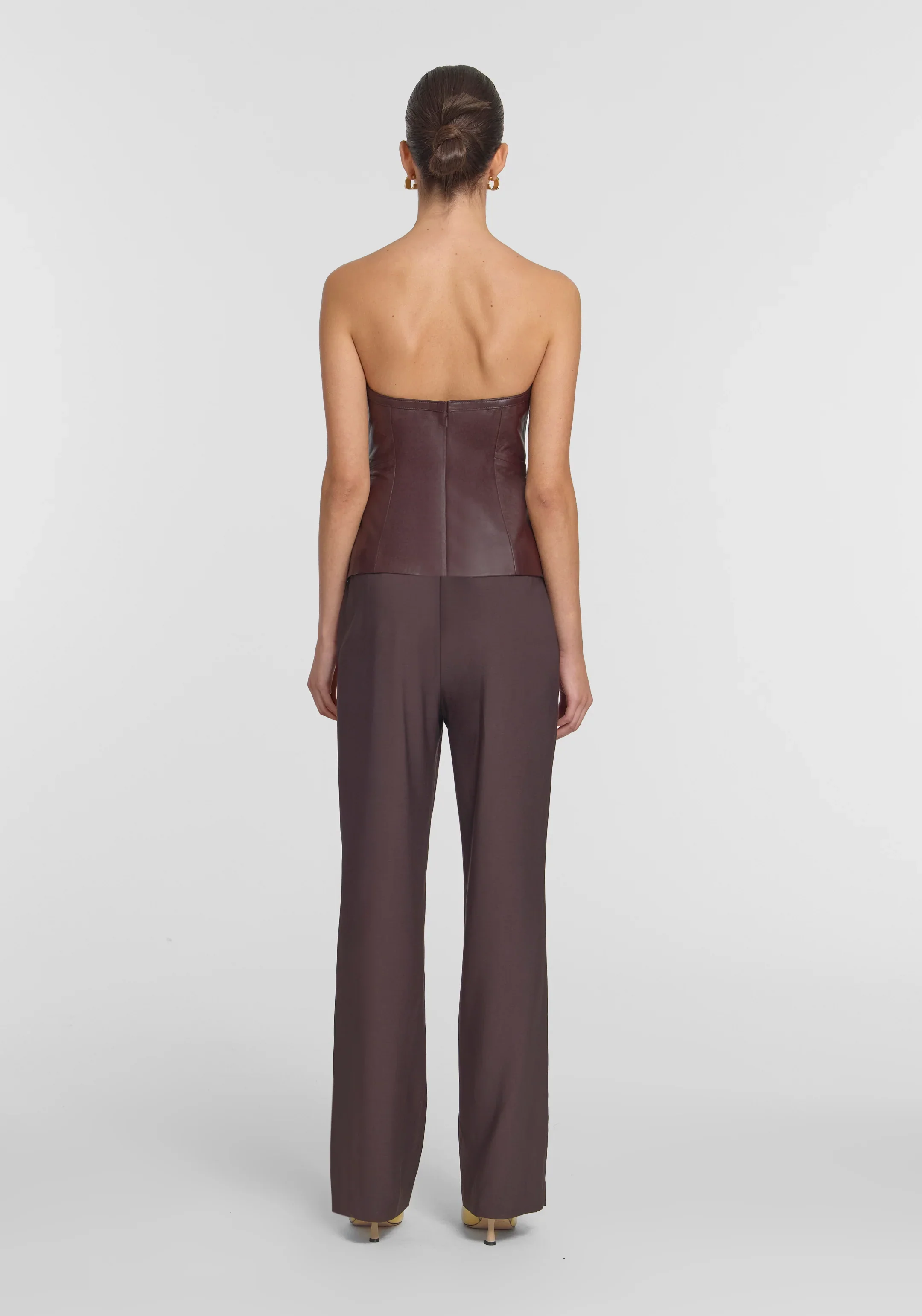 Royale Leather Top Deep Plum - Image 3