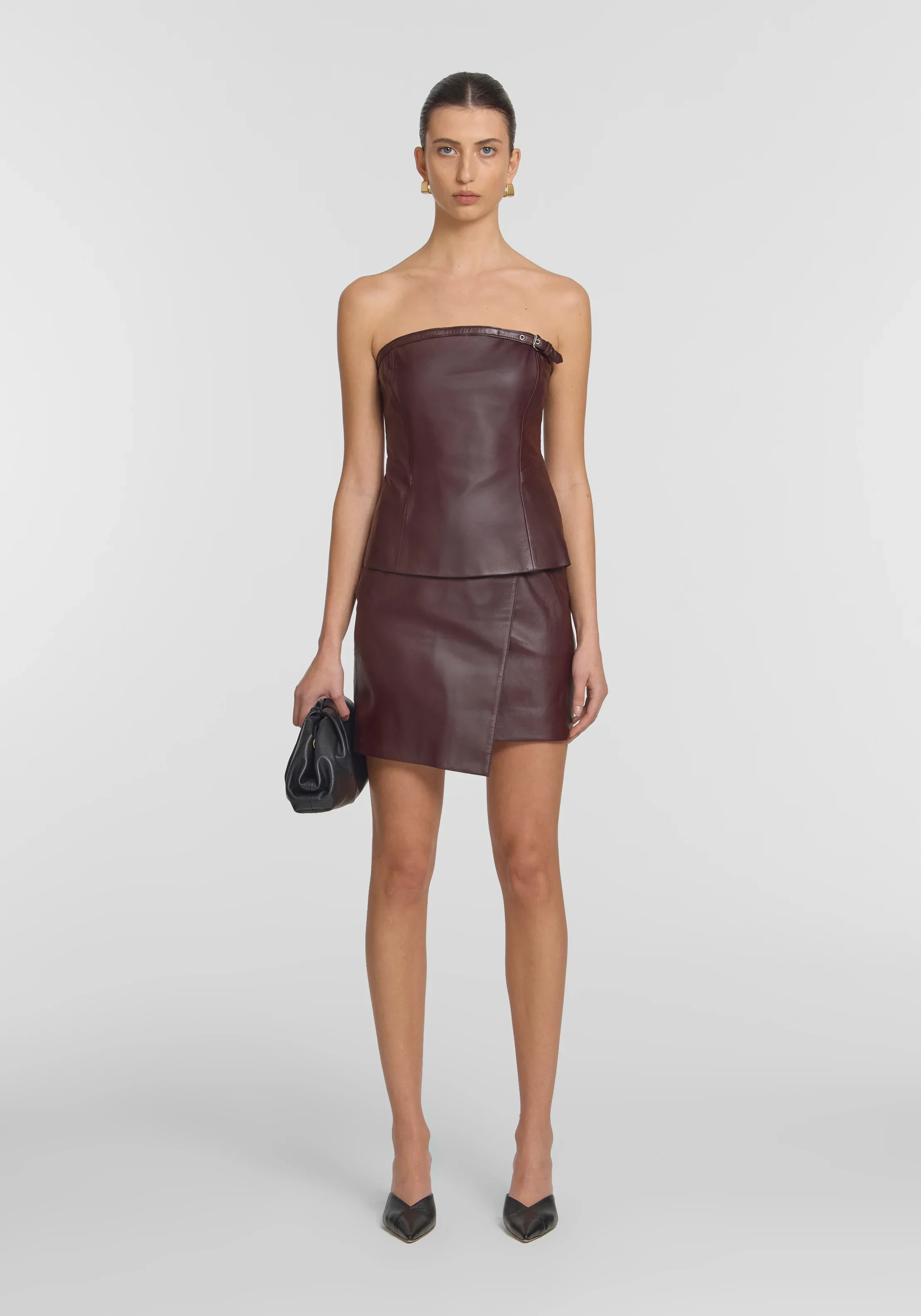 Royale Leather Top Deep Plum - Image 5