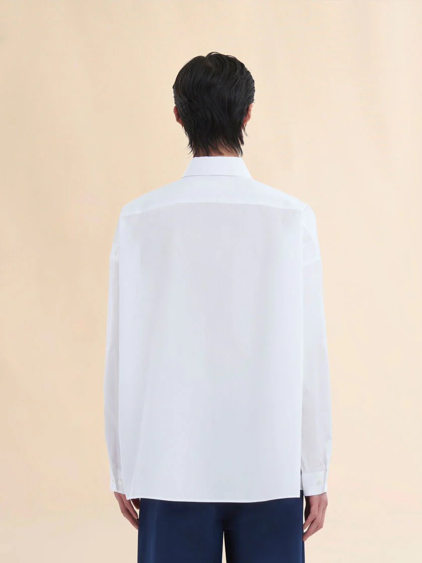 Poplin Shirt with Peeping Marni Logo - Image 3